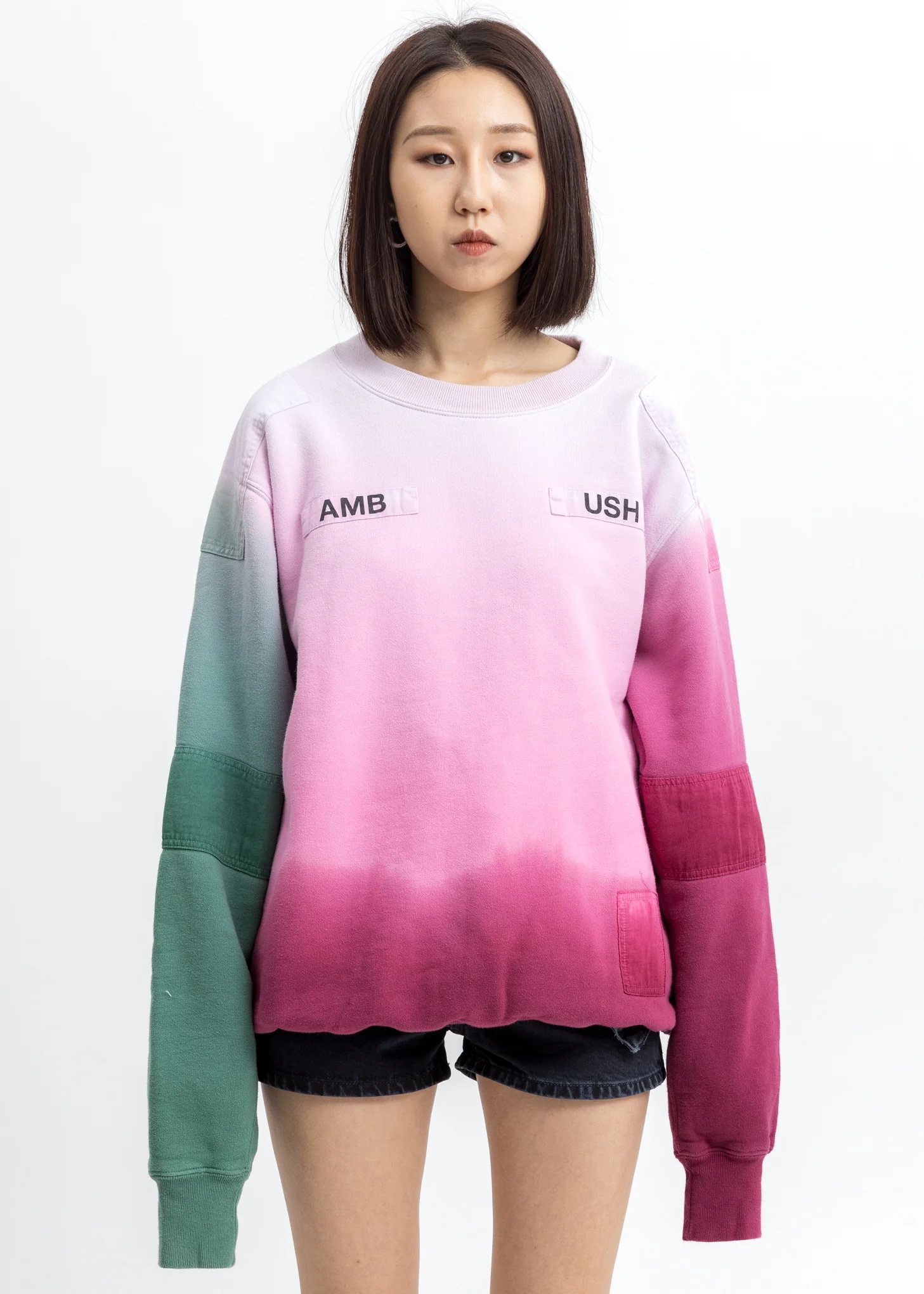 Pink Multicolor New Patchwork Sweatshirt