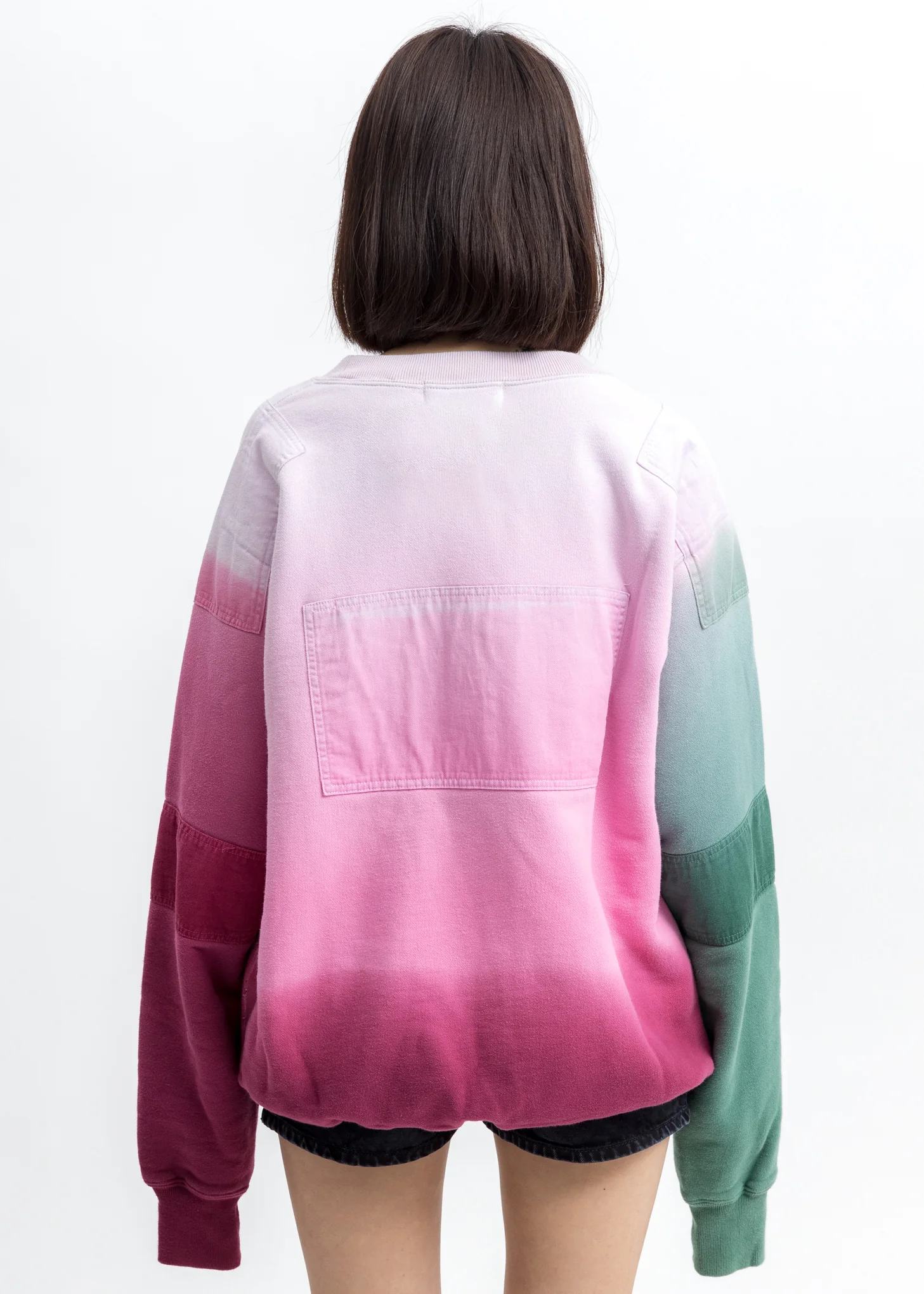 Pink Multicolor New Patchwork Sweatshirt - Image 3