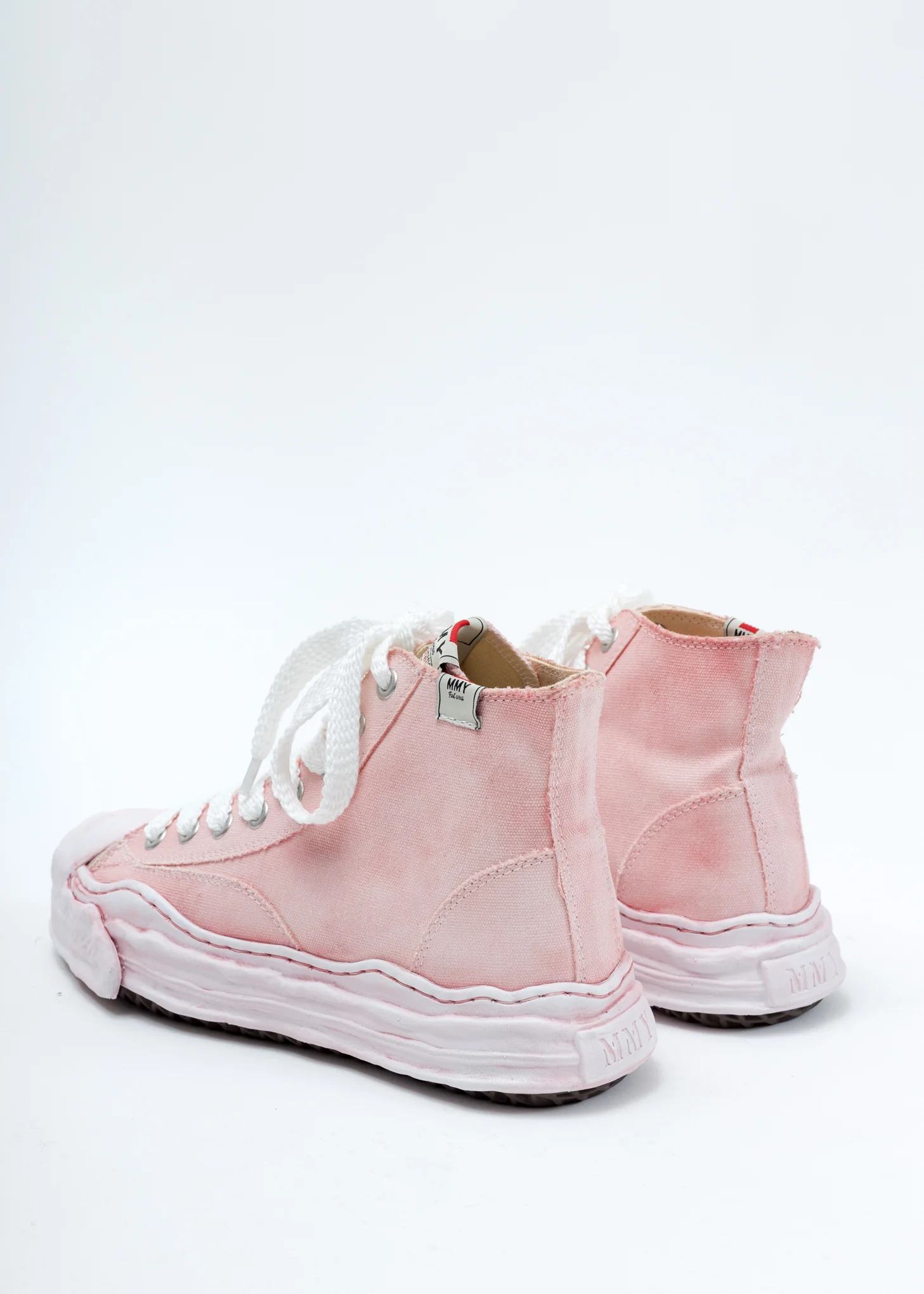 Pink Overdyed Original Sole Toe Cap High Top Sneaker - Image 2