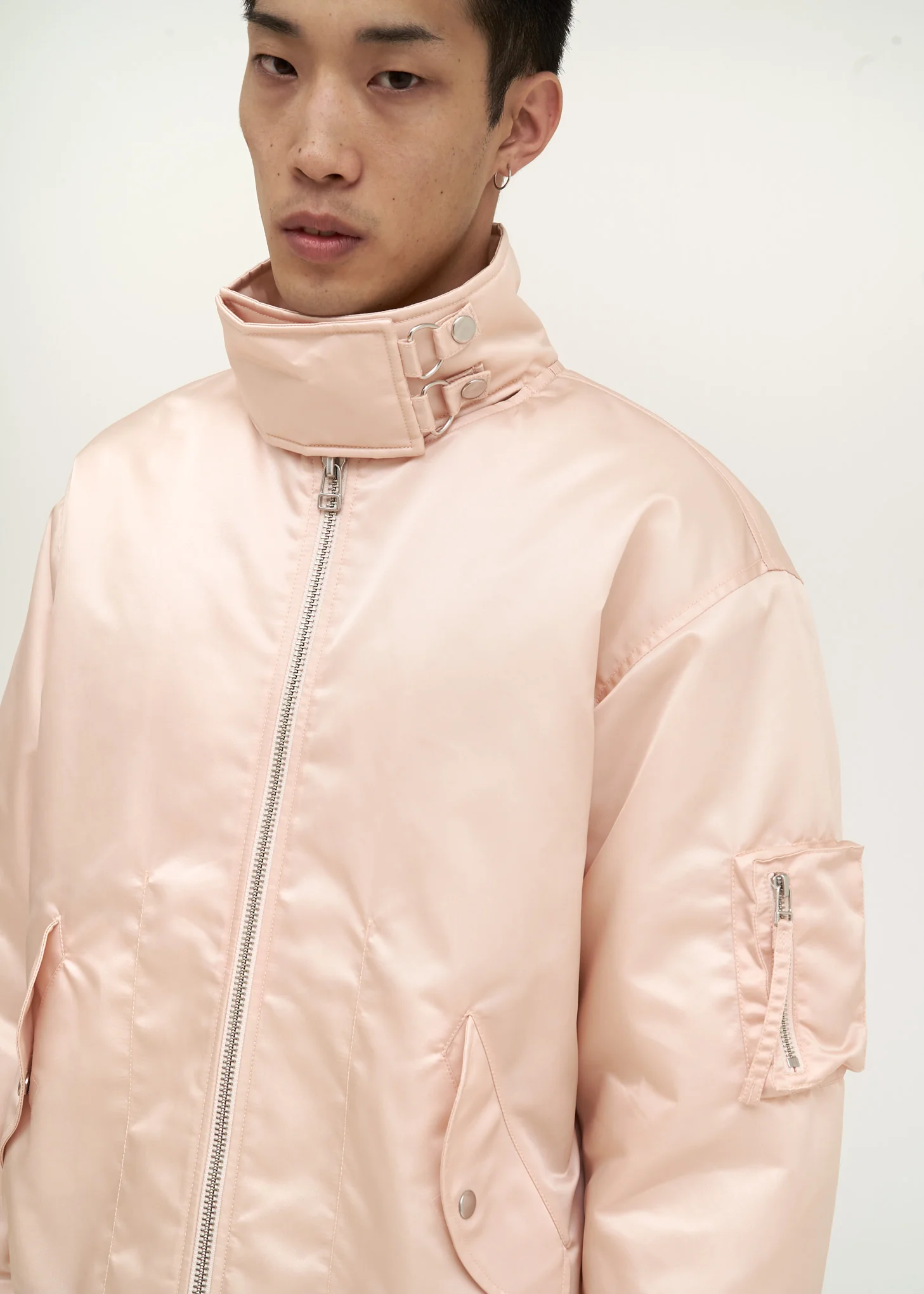Pink Panel Neck Bomber - Image 8