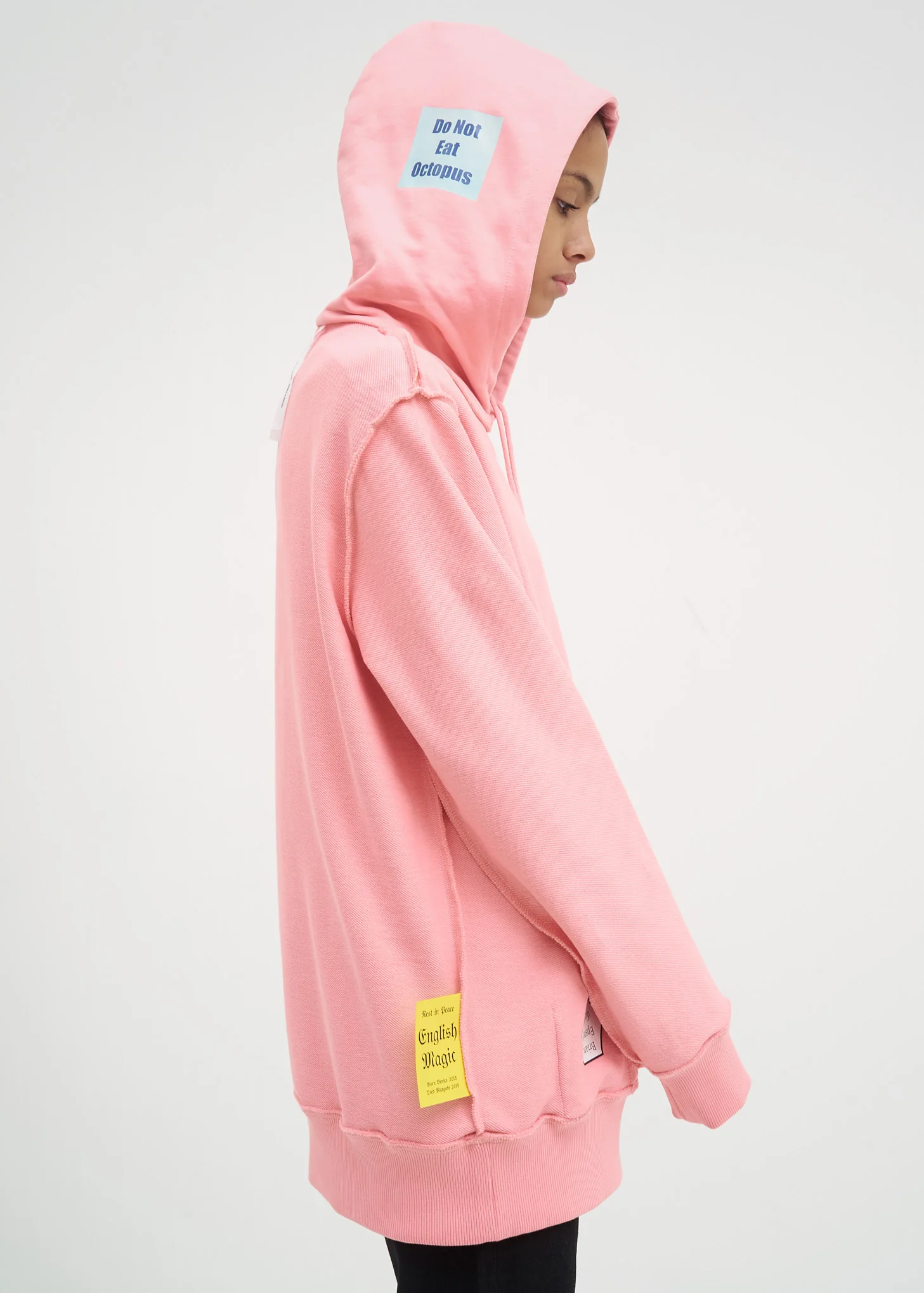Pink Patch Pocket Hoodie