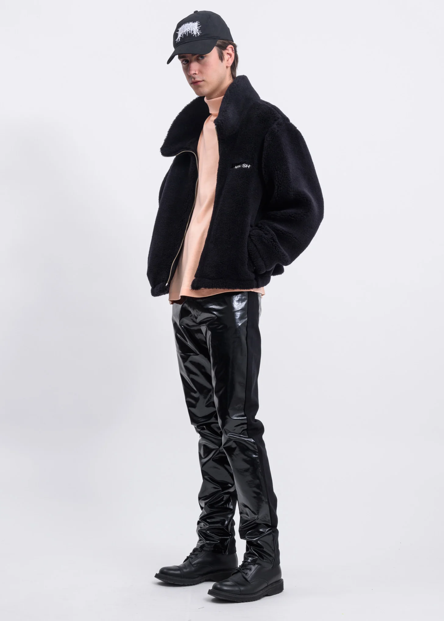Pink Print Turtleneck Long Sleeves - Image 4
