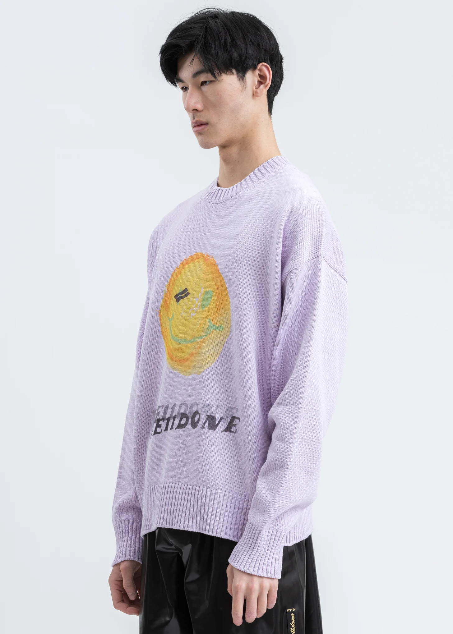 Purple Printed Knit Sweater - Image 3