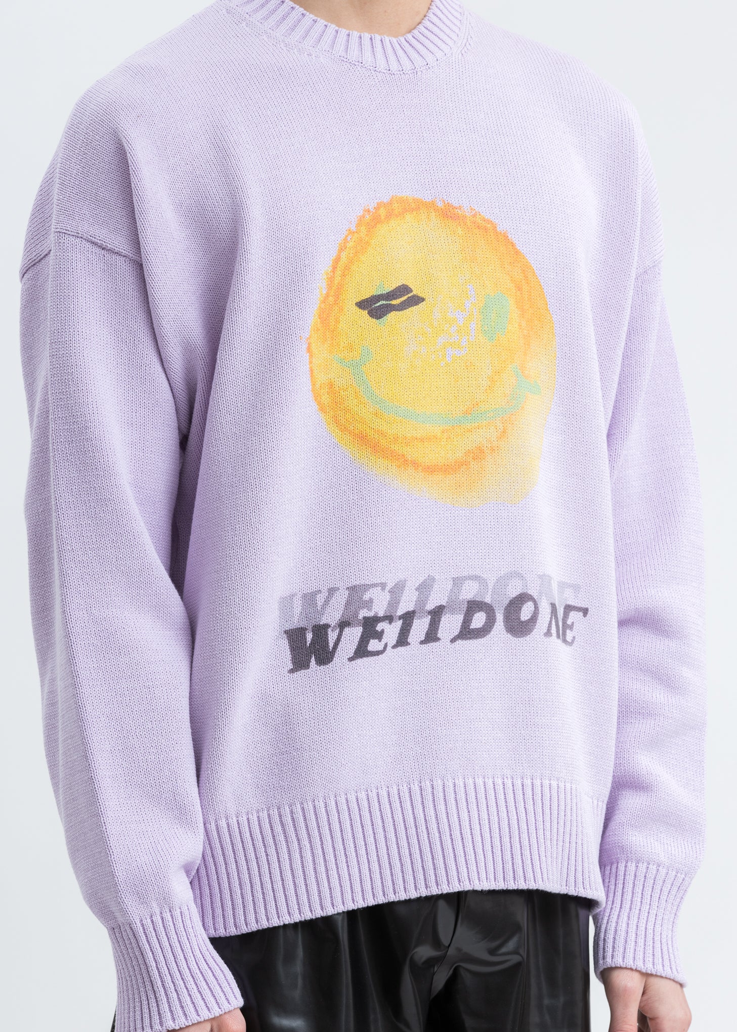 Purple Printed Knit Sweater - Image 4