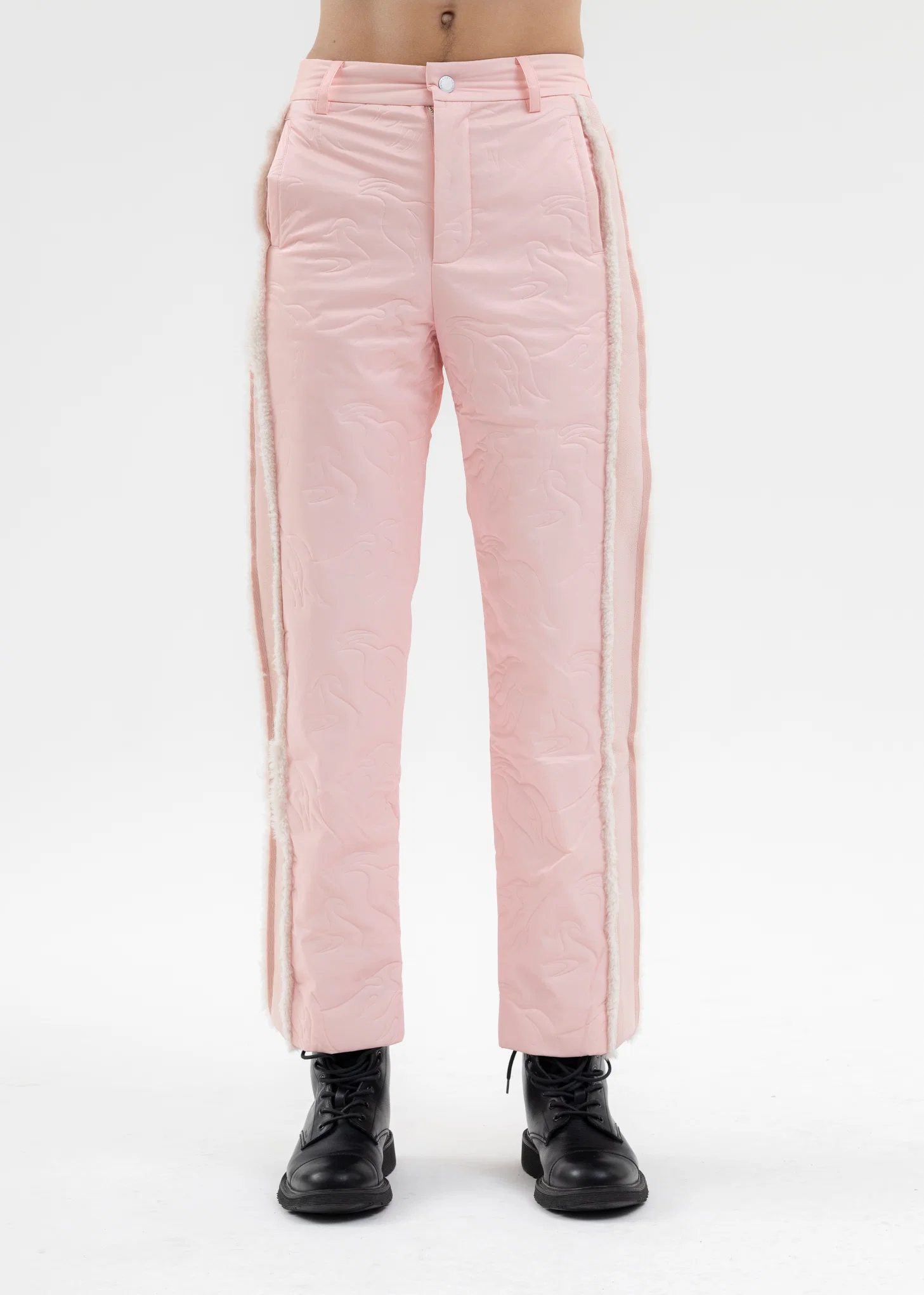 PINK QUILTED PHOENIX TROUSERS