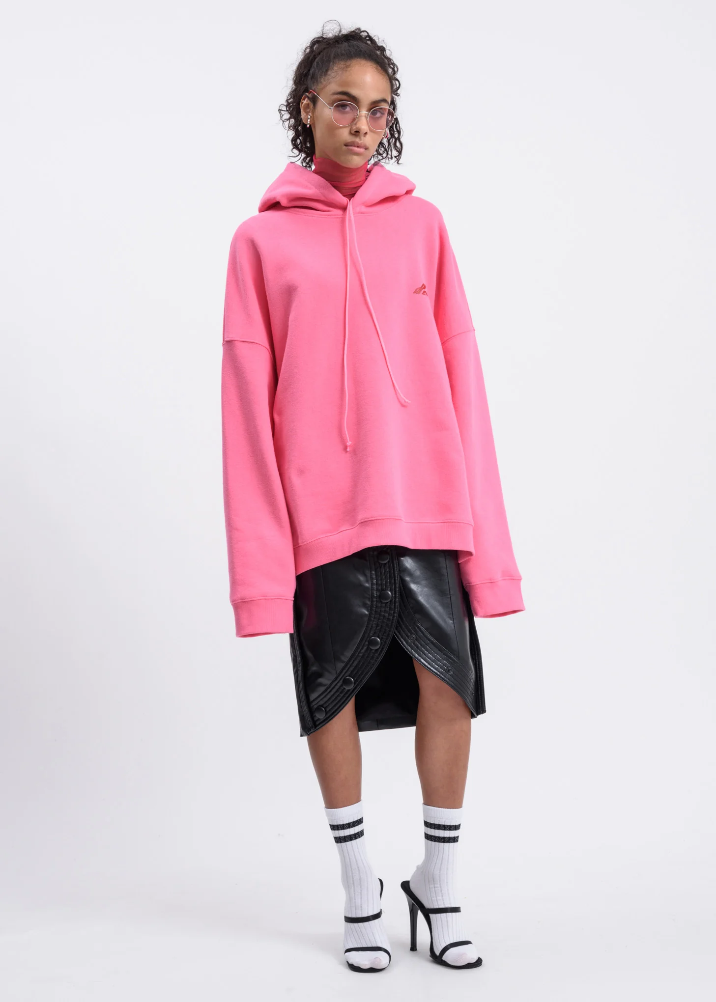 Pink Round Cut Out Hoodie - Image 5