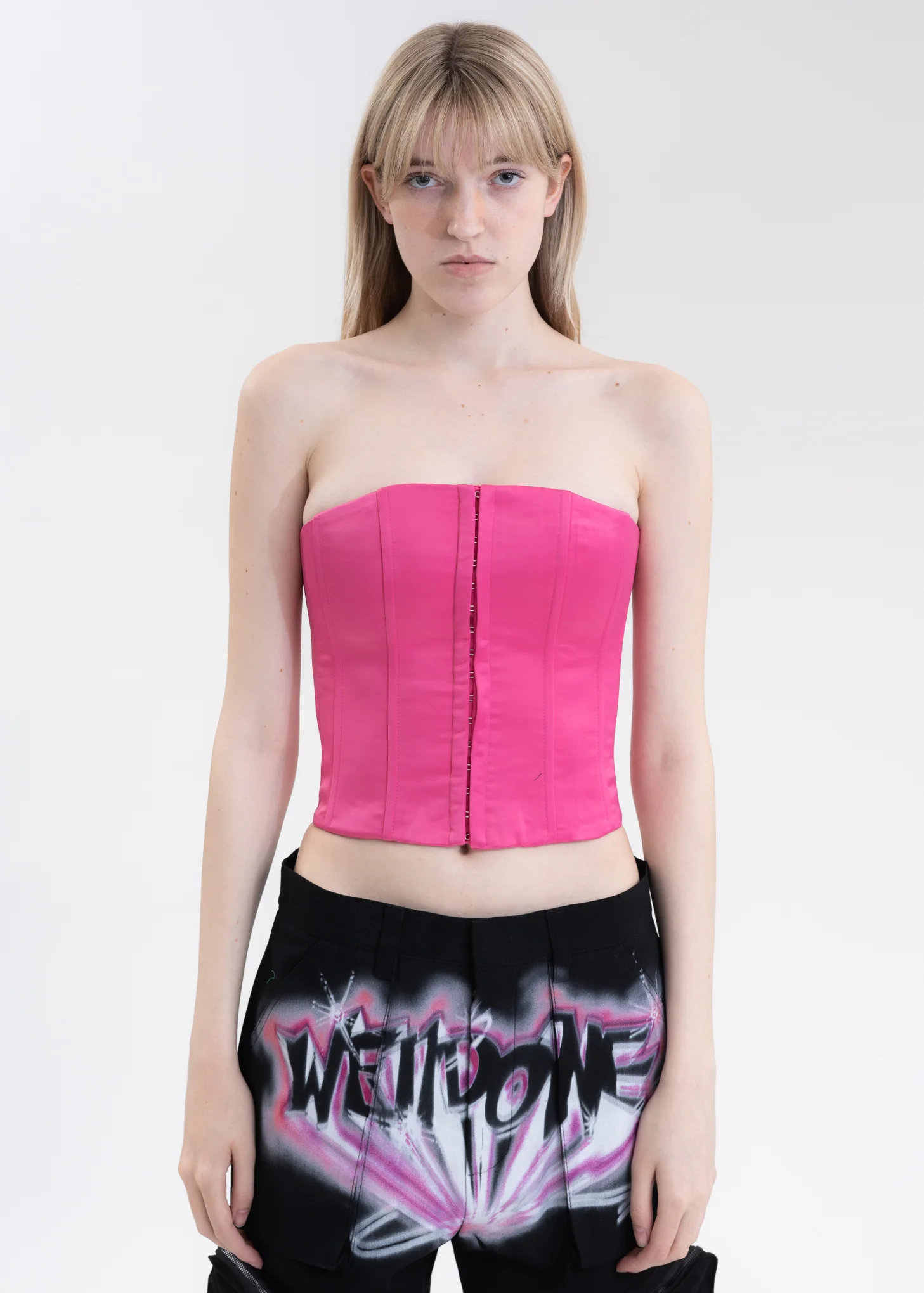 Pink Satin Corset