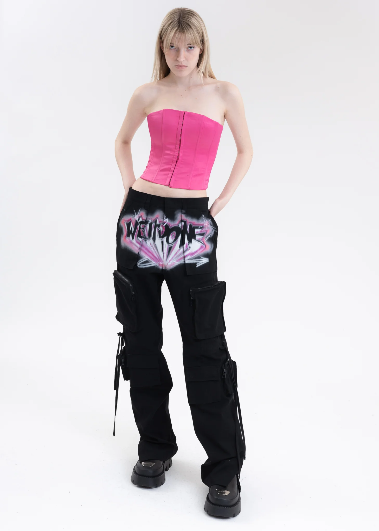 Pink Satin Corset - Image 4