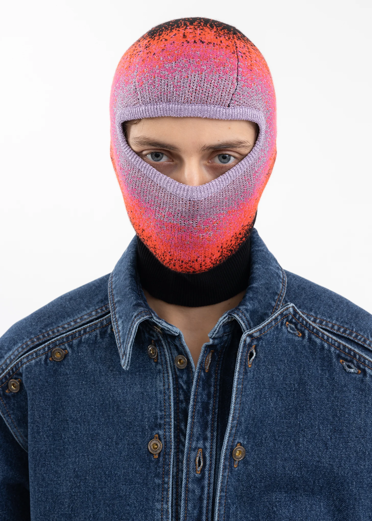 PINK / SILVER / BLACK GRADIENT BALAKLAVA - Image 3