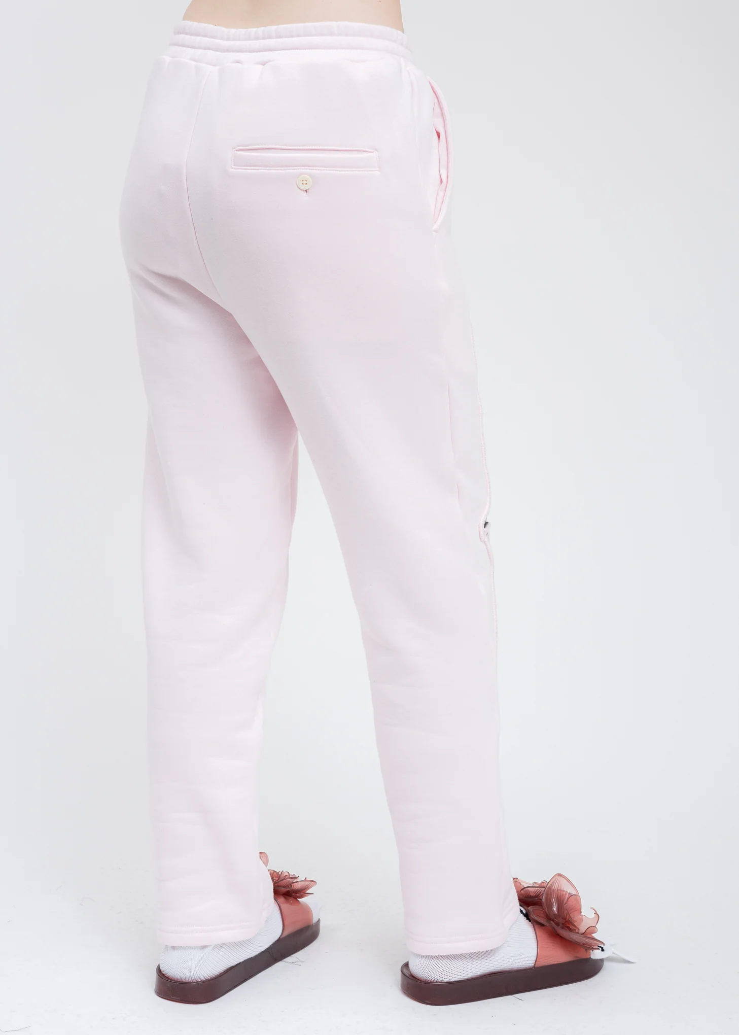 Pink SKULL SHIRRING EMBROIDERY Sweat Pant - Image 4