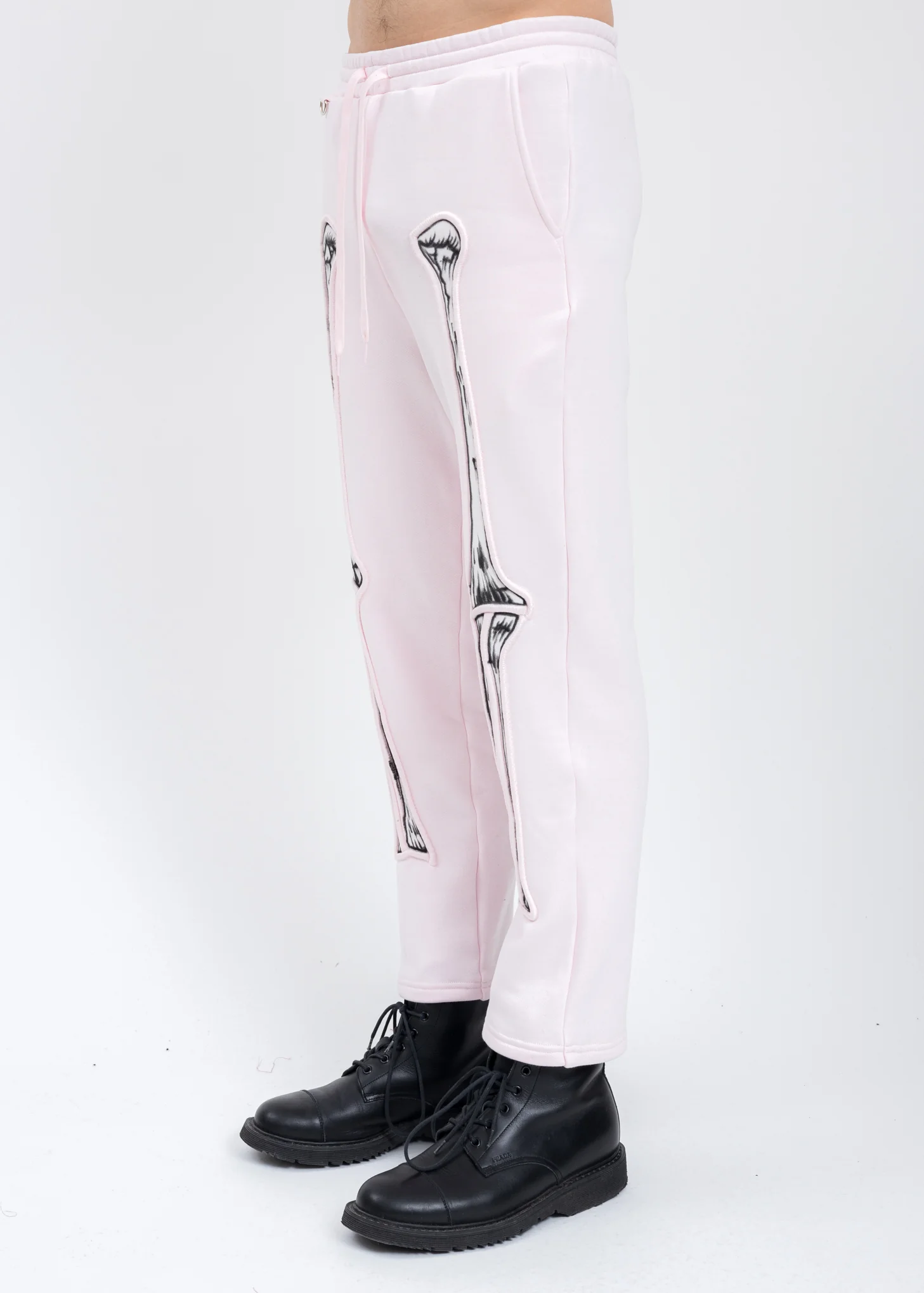 Pink SKULL SHIRRING EMBROIDERY Sweat Pant - Image 2