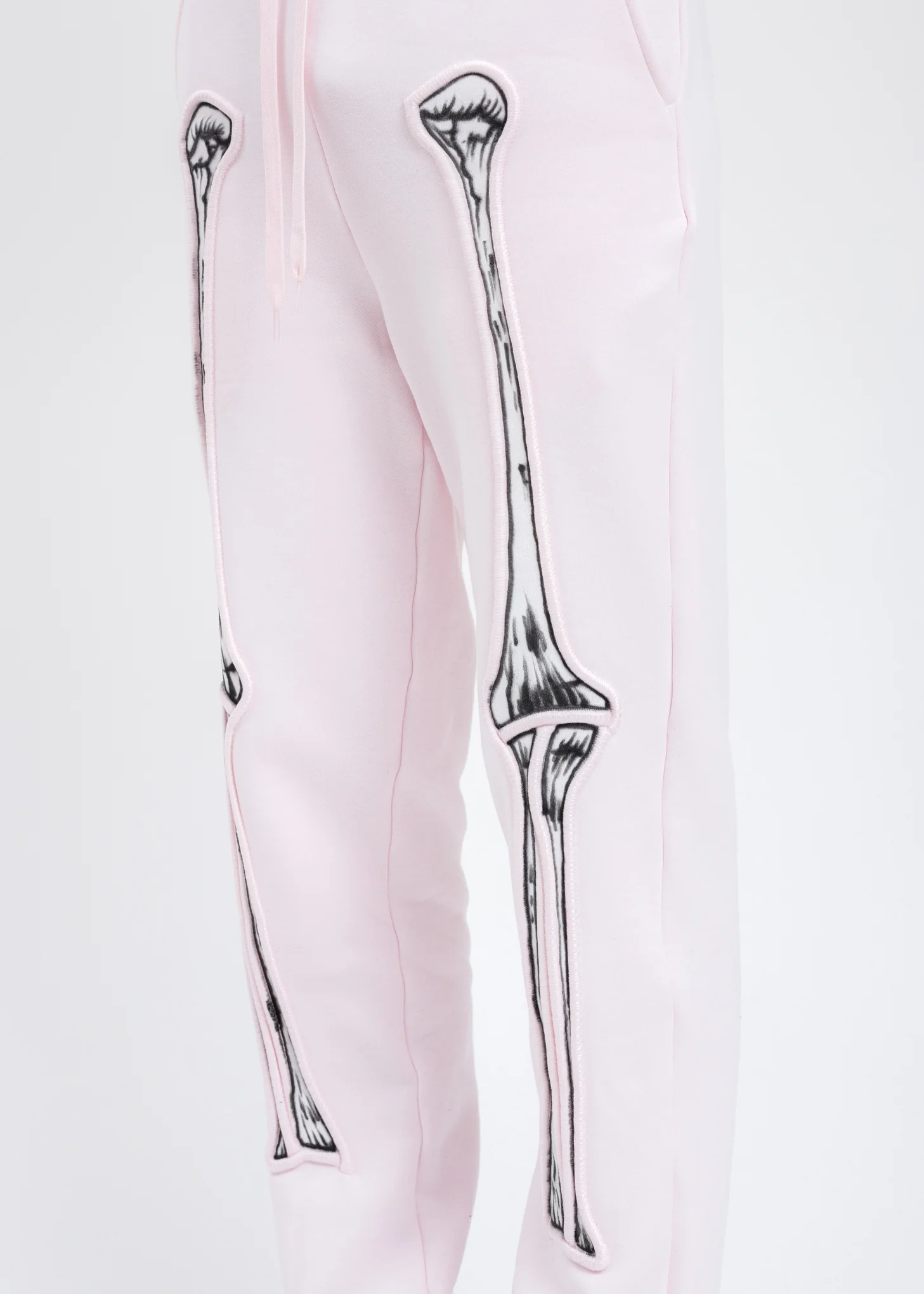 Pink SKULL SHIRRING EMBROIDERY Sweat Pant - Image 3