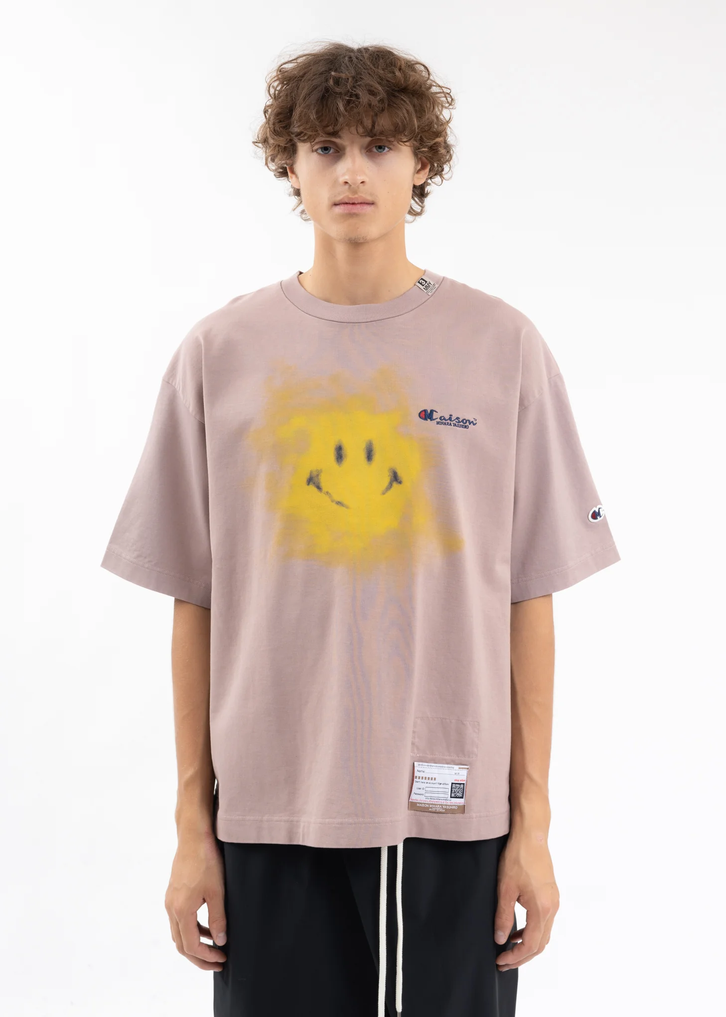 Pink Smily Face Printed Tee