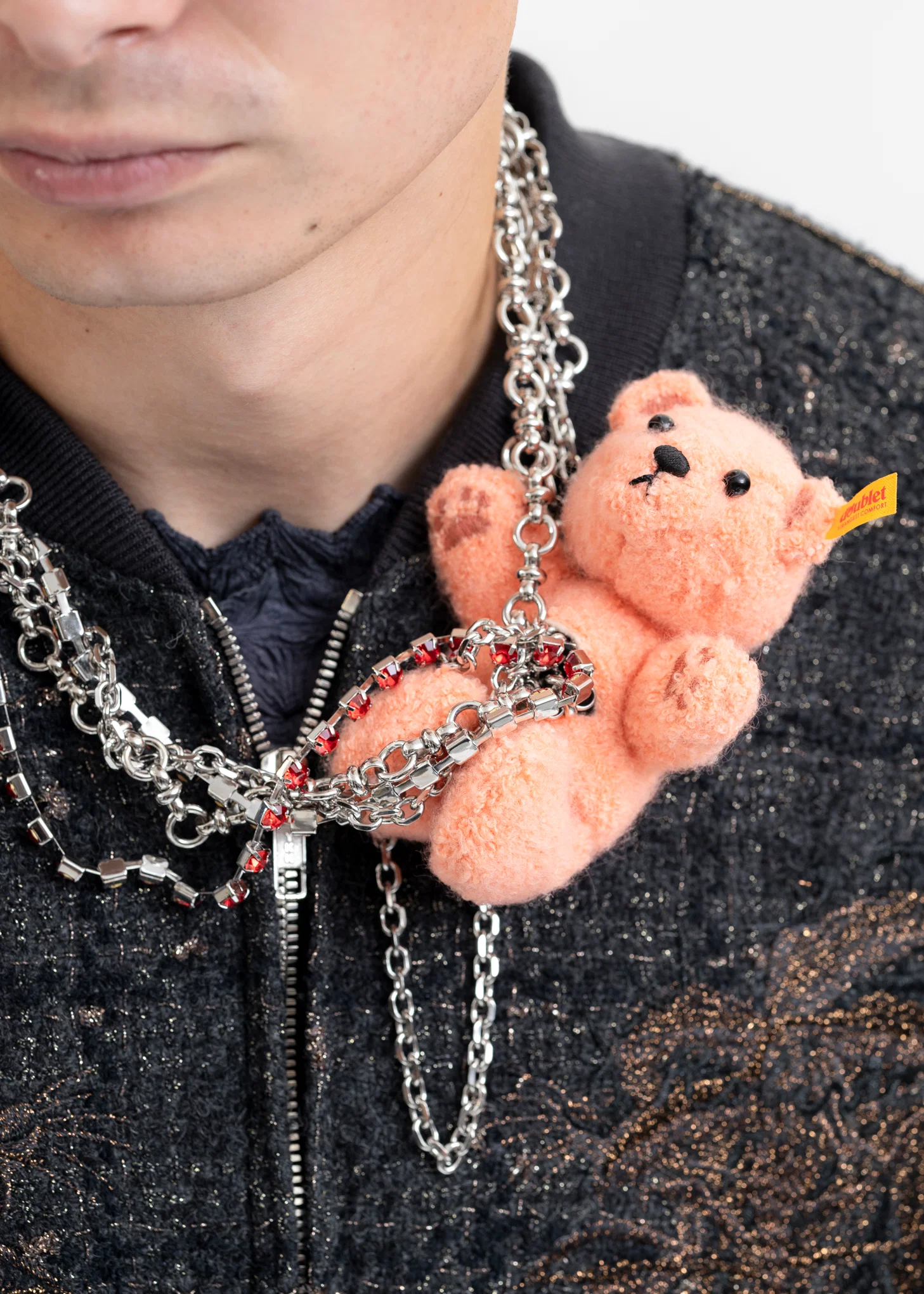 PINK STUFFED BEAR NECKLACE - Image 3