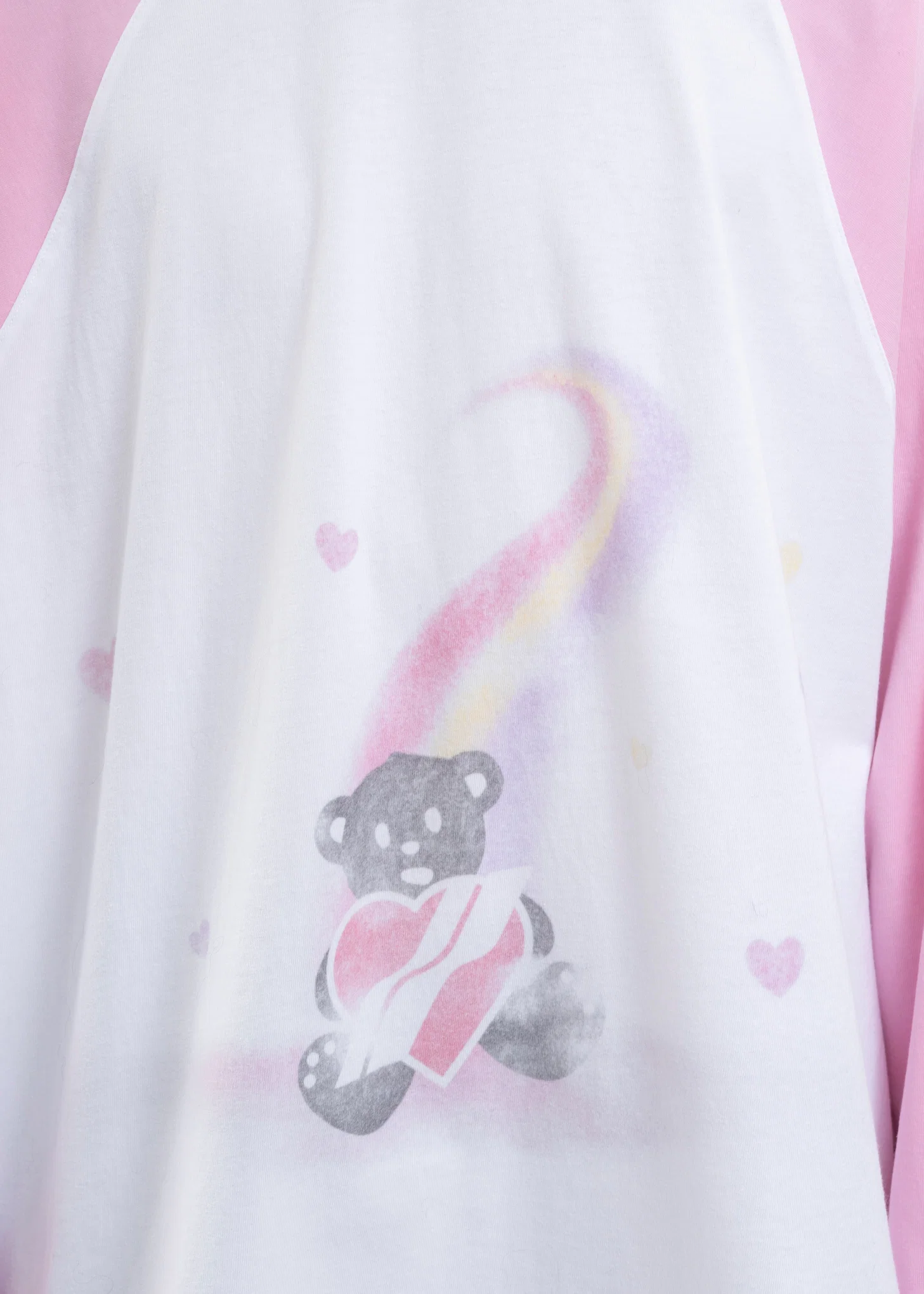 PINK TEDDY BEAR PRINT LONG-SLEEVED T-SHIRT - Image 2