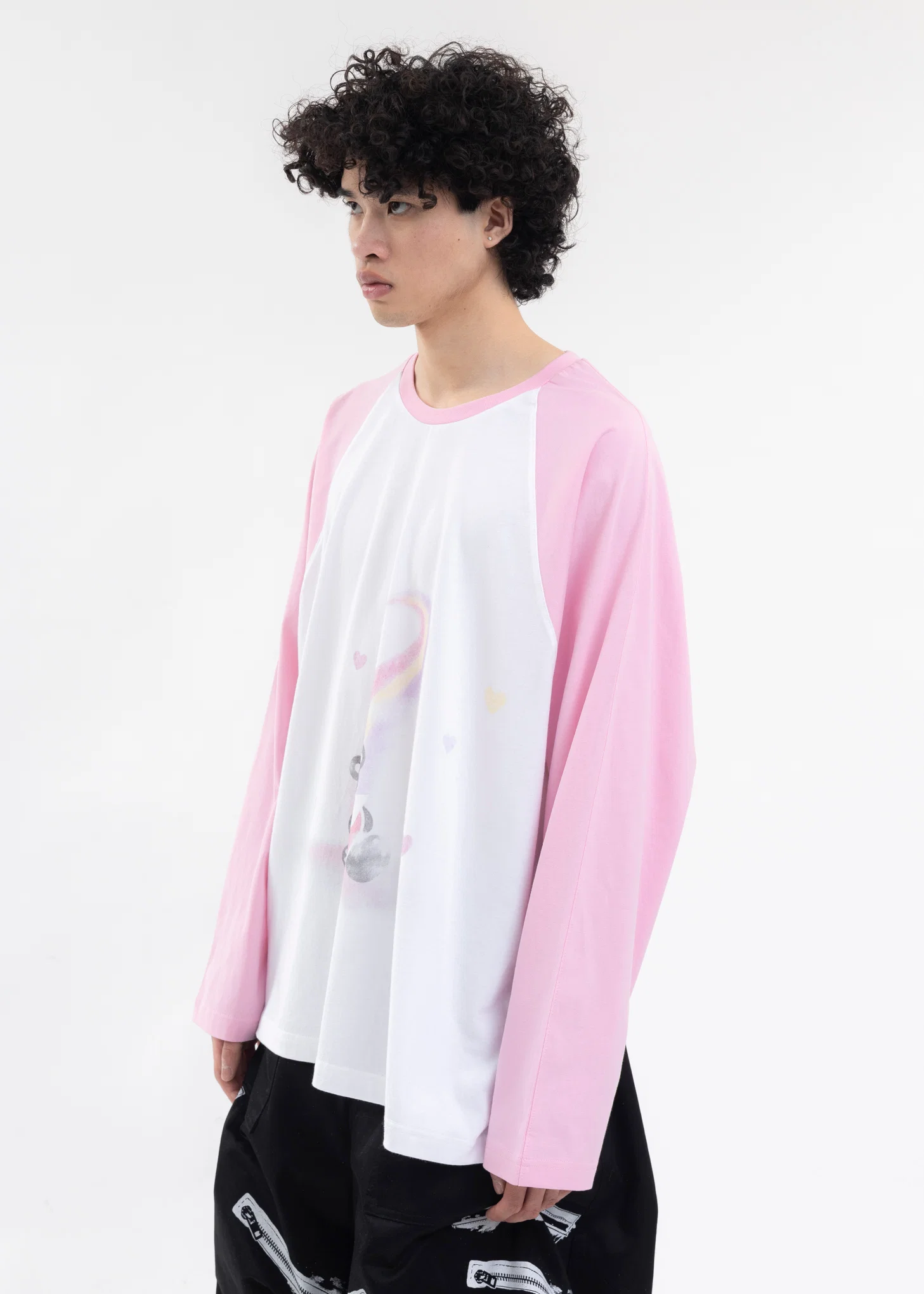 PINK TEDDY BEAR PRINT LONG-SLEEVED T-SHIRT - Image 3
