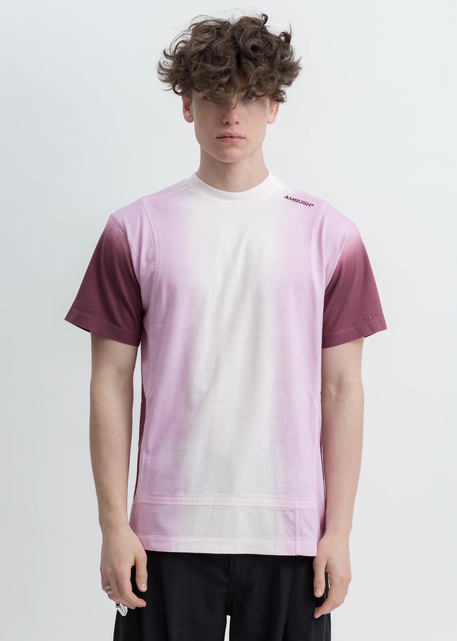 Pink Tie Dye Paneled T-Shirt