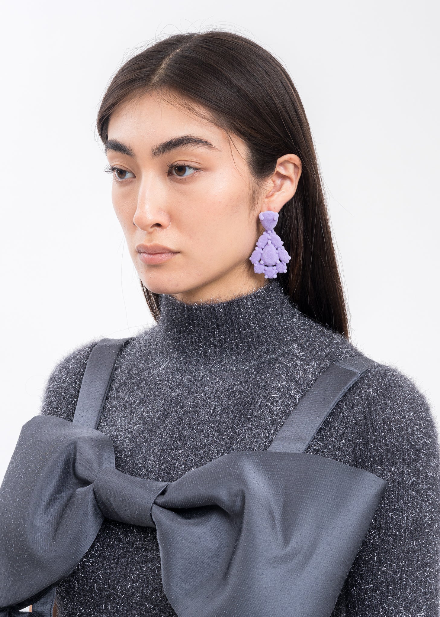 Pink Velvet Jewelry Like Earring - Image 2