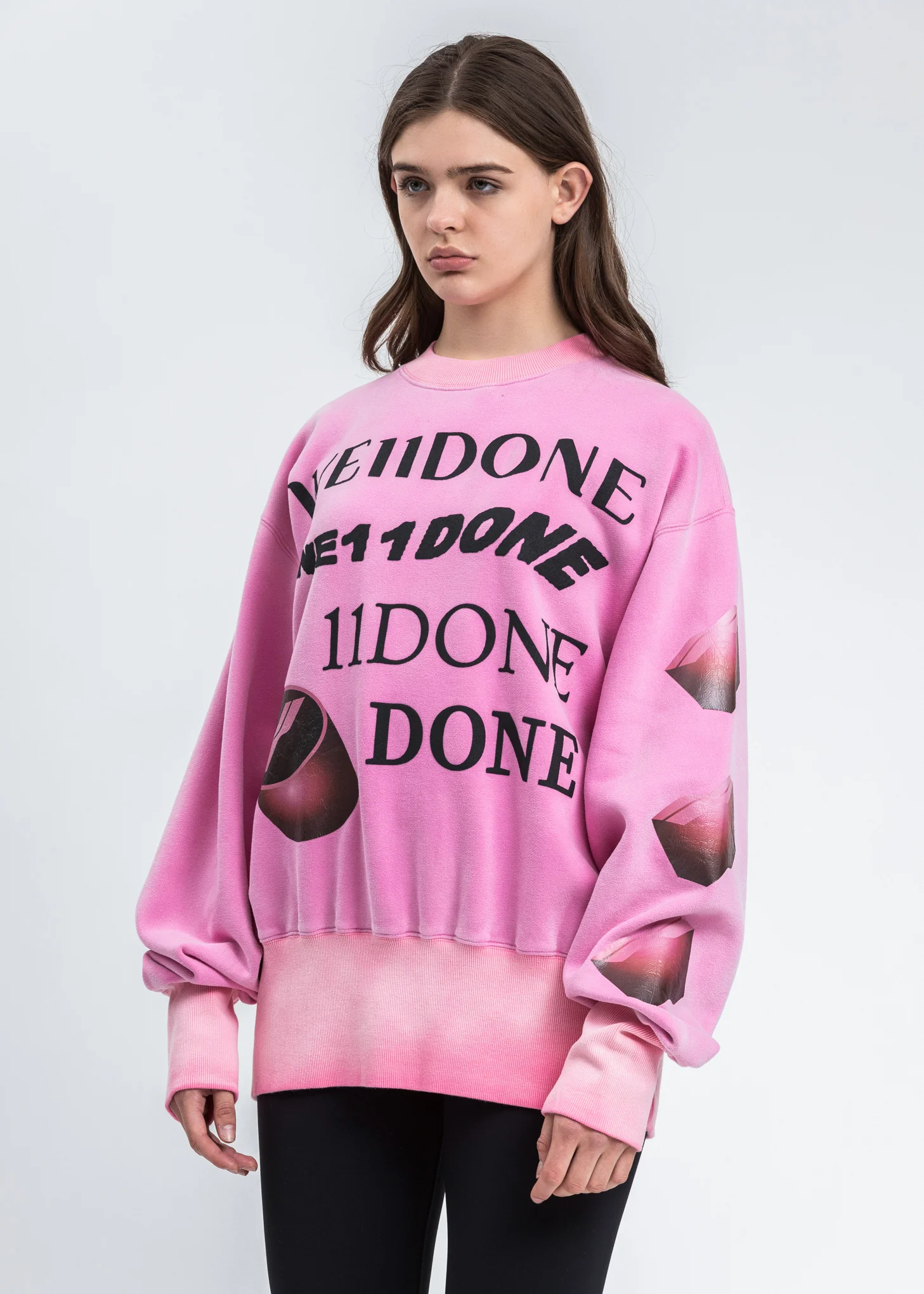 Pink Washed Logo Sweatshirt - Image 2