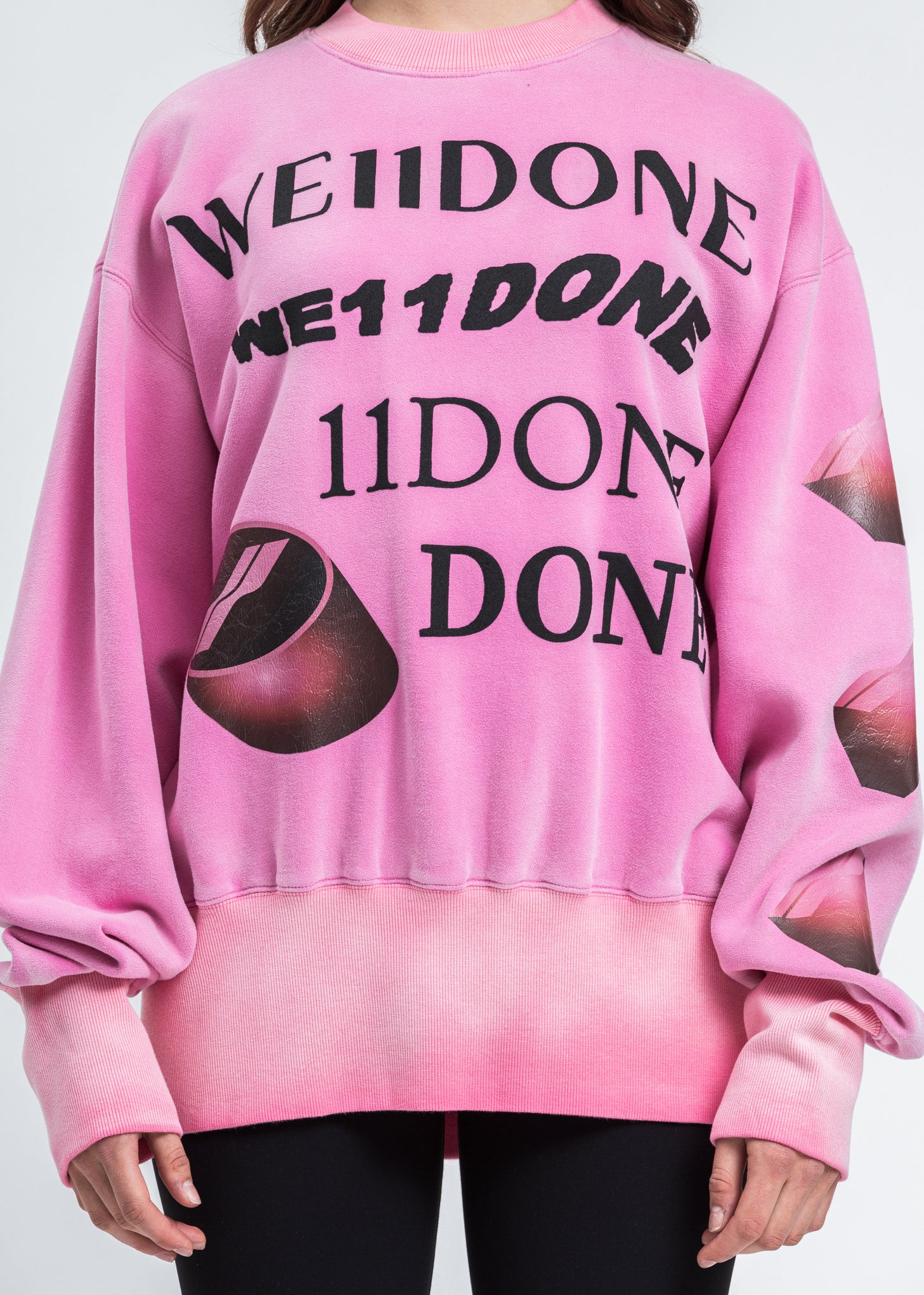 Pink Washed Logo Sweatshirt - Image 3