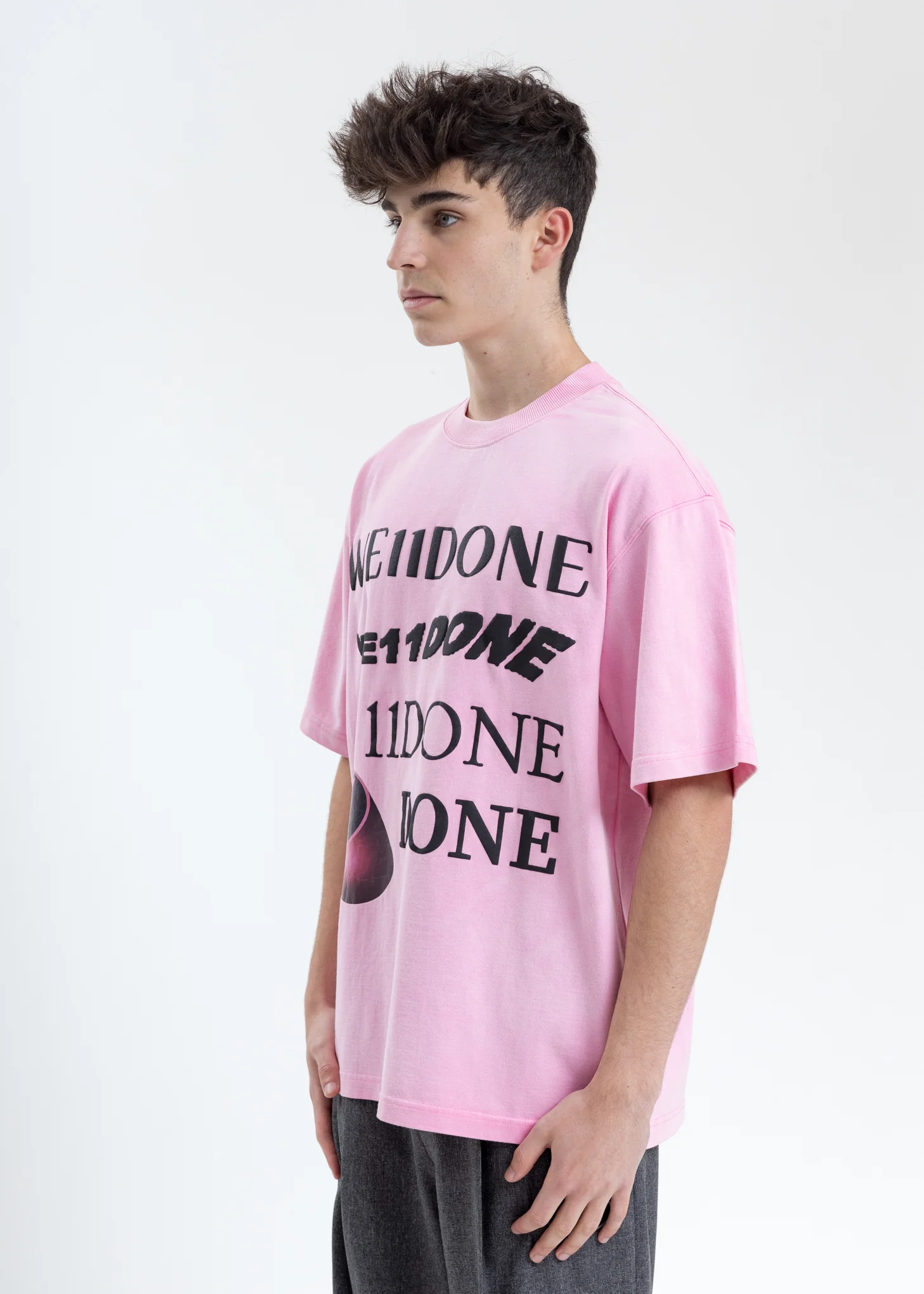 Pink Washed Logo T-Shirt - Image 3