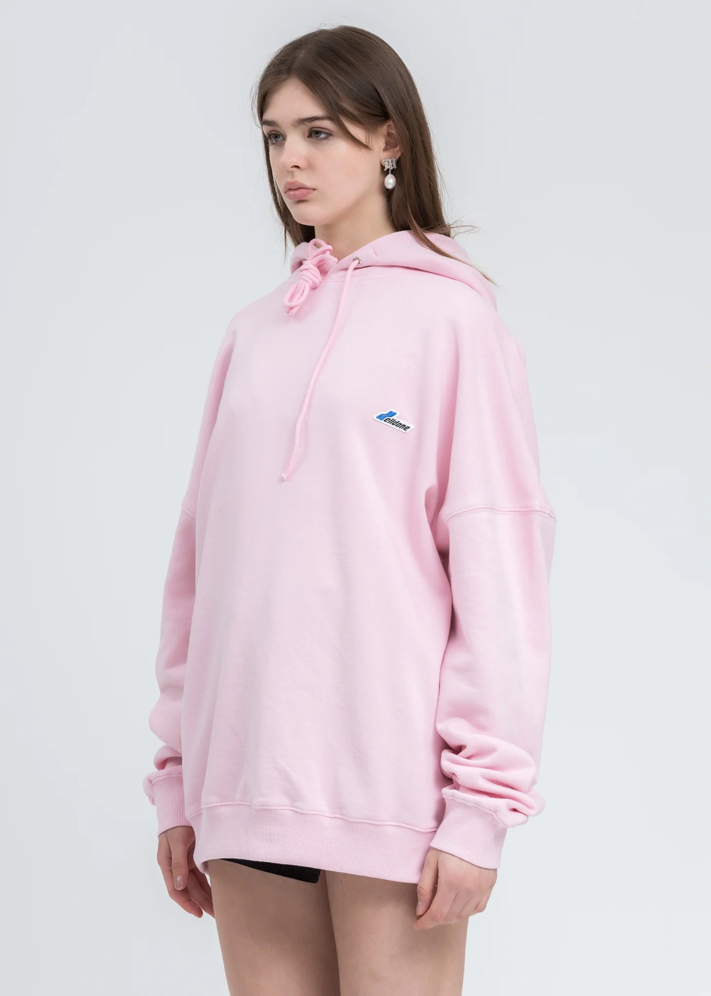 Pink WD Logo Embroidered Hoodie - Image 2