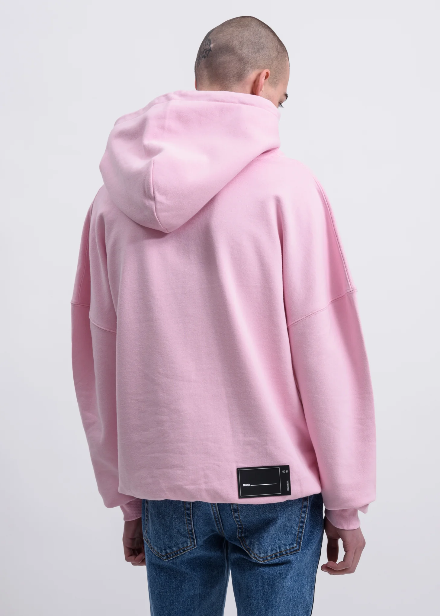 Pink WD Logo Embroidered Hoodie - Image 2