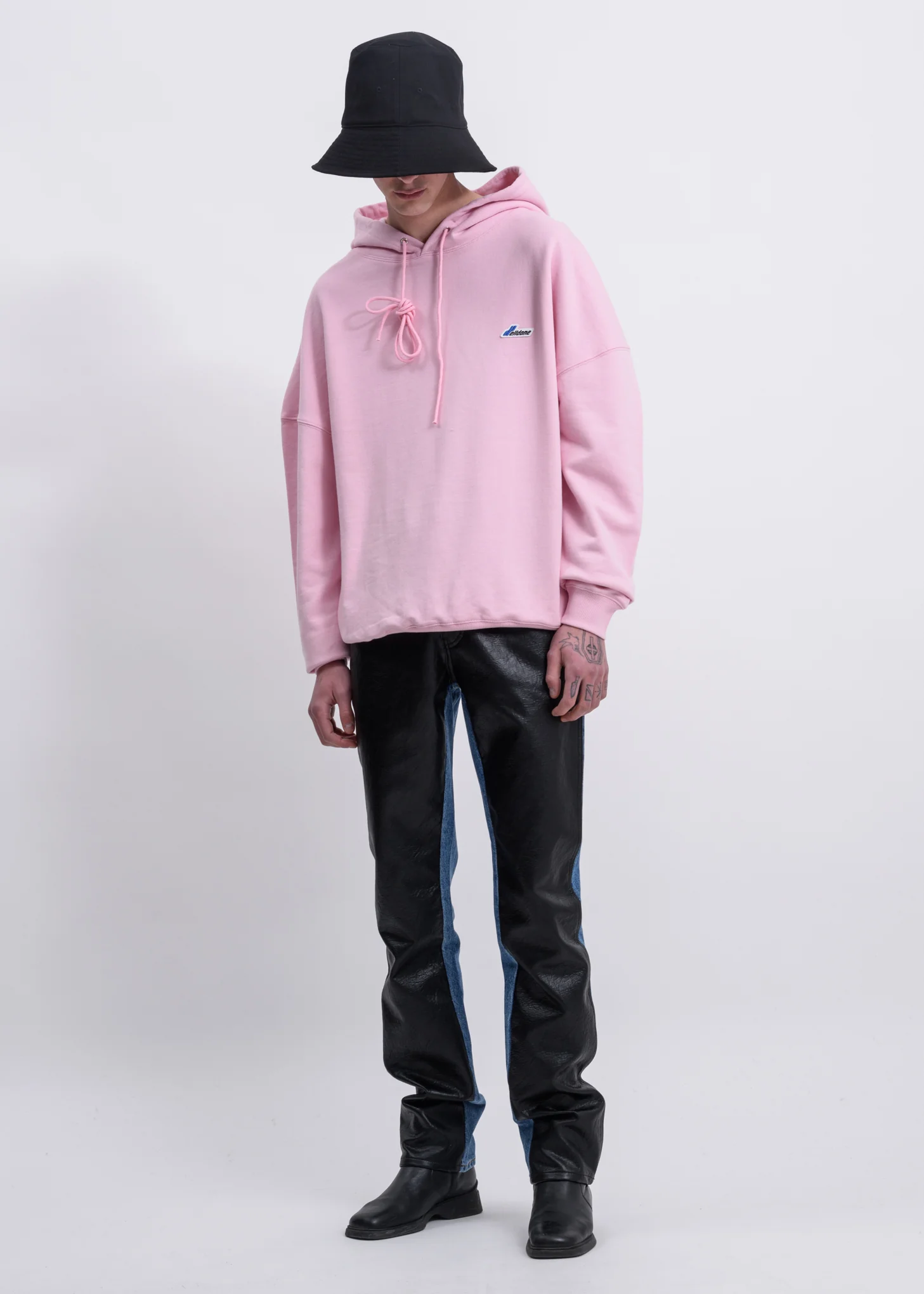 Pink WD Logo Embroidered Hoodie - Image 4