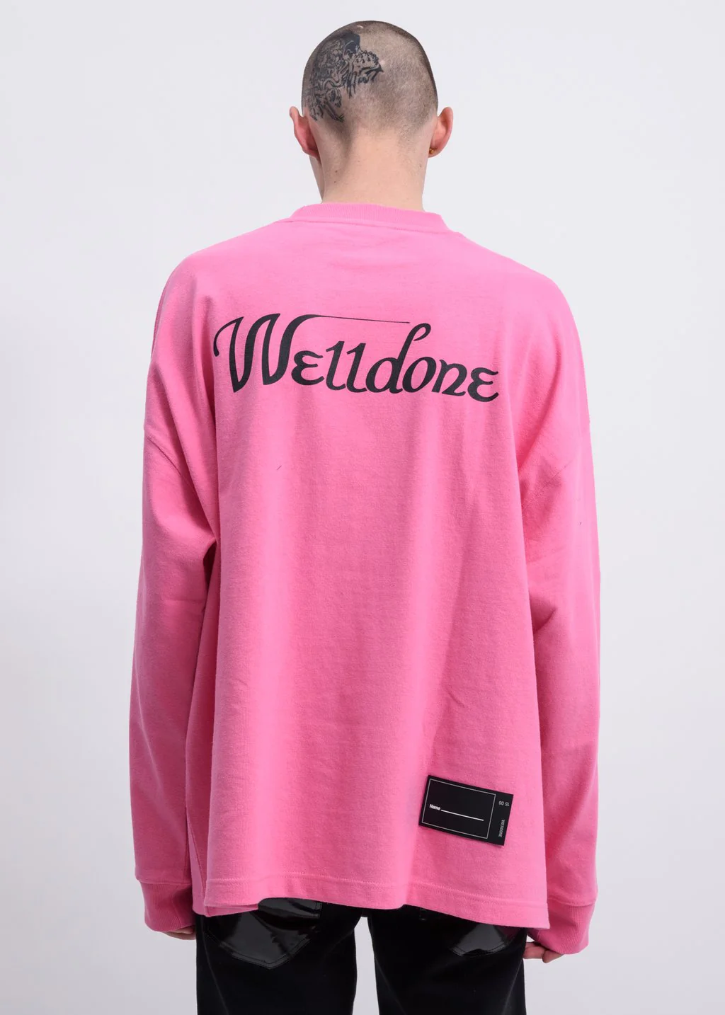 Pink WD Print Logo Long Sleeves - Image 4