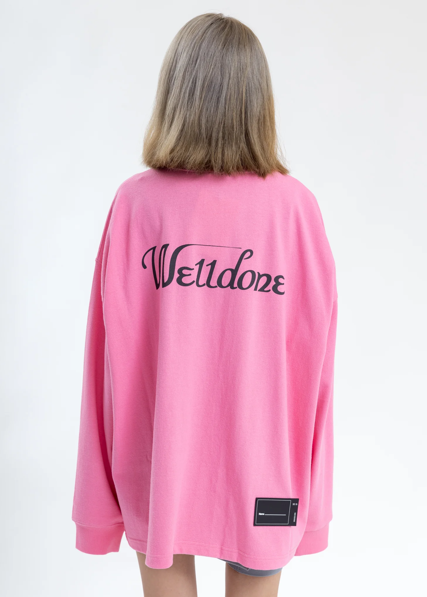 Pink WD Print Logo Long Sleeves - Image 2