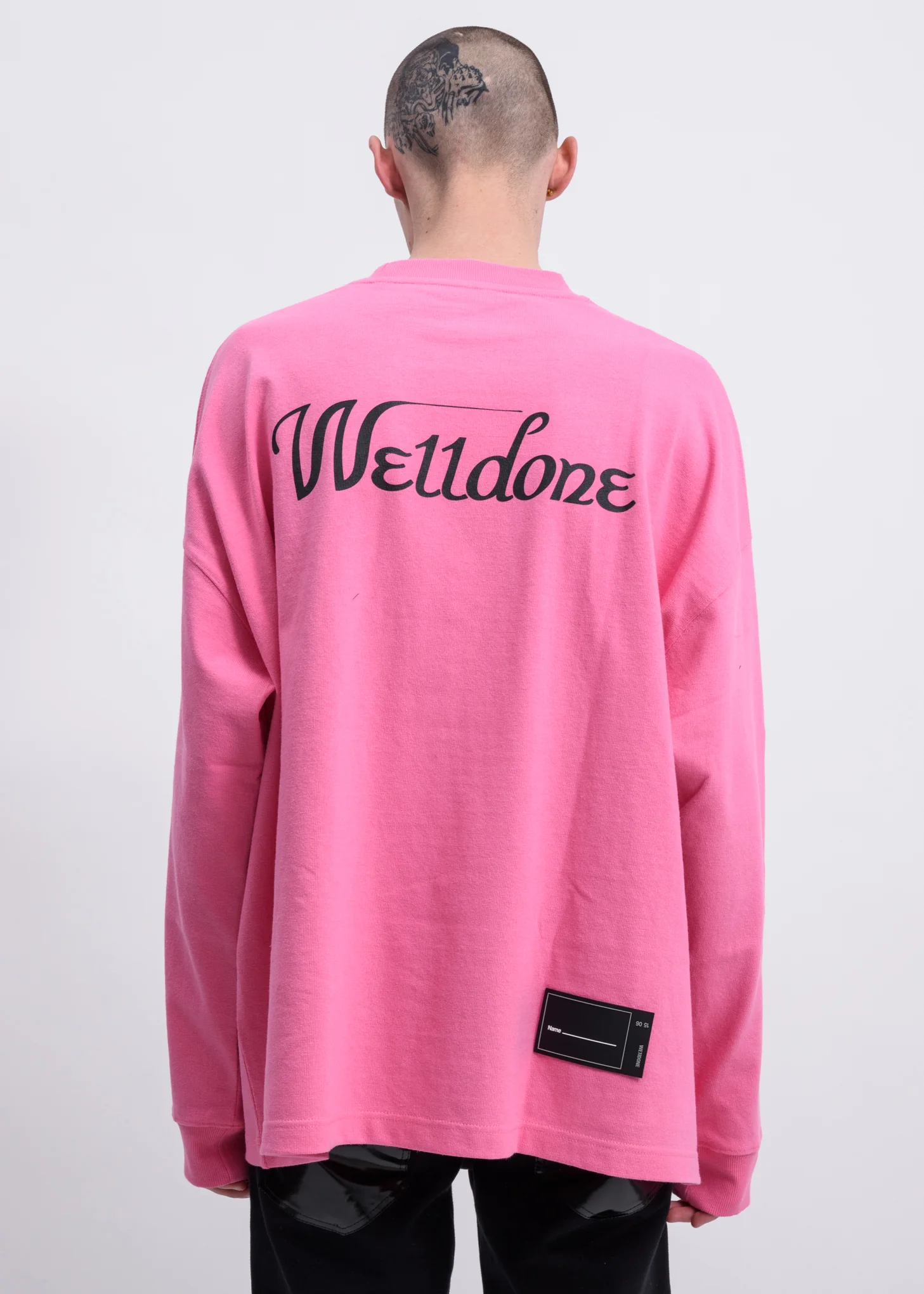 Pink WD Print Logo Long Sleeves - Image 2