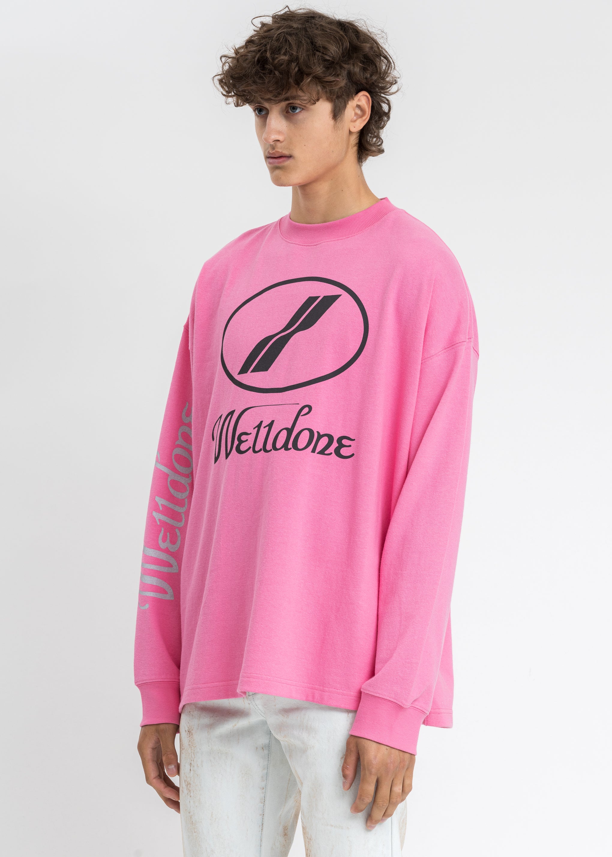 Pink WD Print Logo Long Sleeves - Image 3