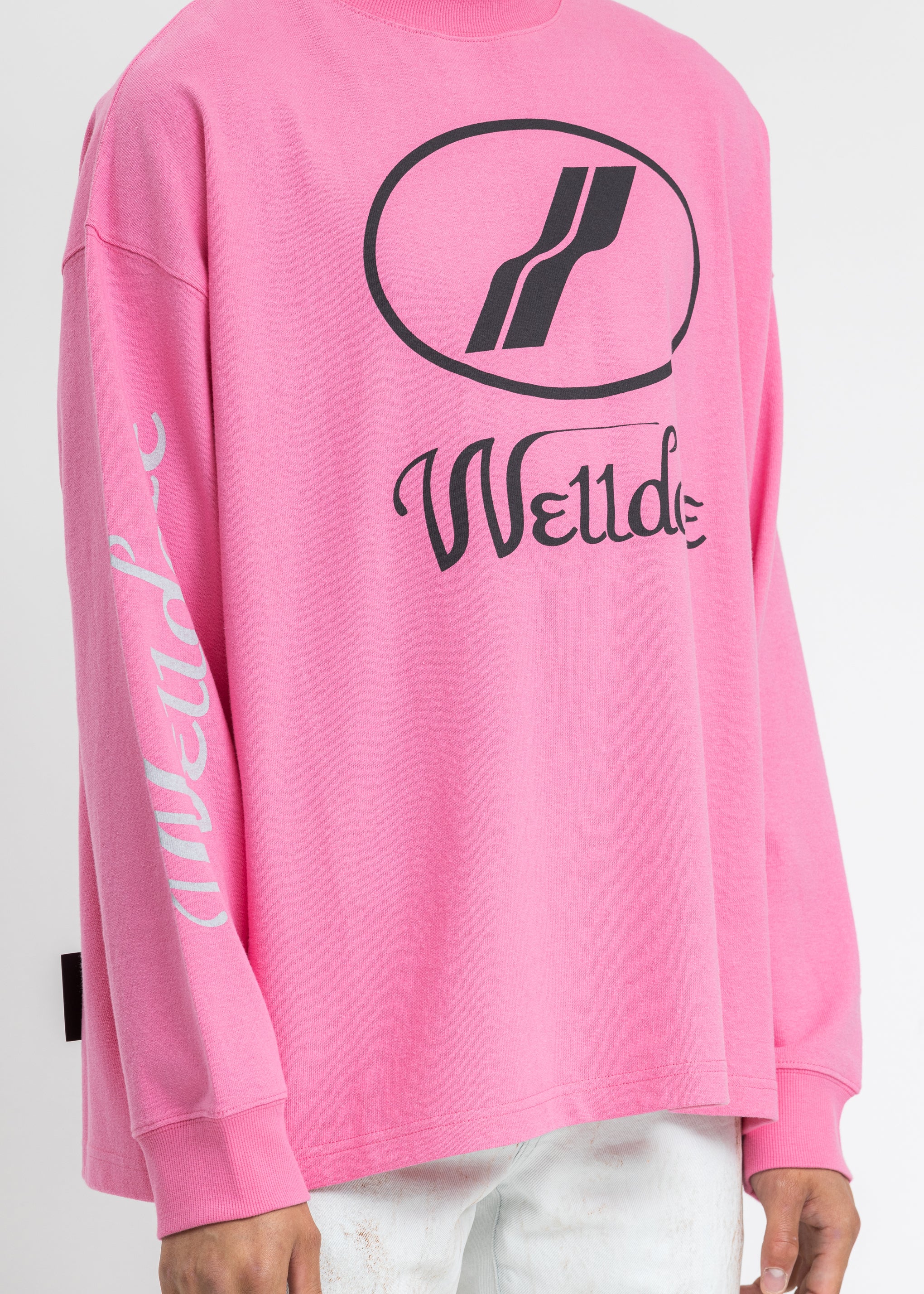 Pink WD Print Logo Long Sleeves - Image 4
