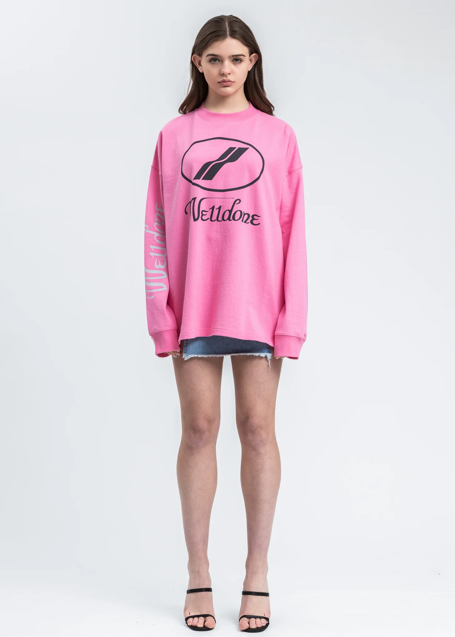 Pink WD Print Logo Long Sleeves - Image 5