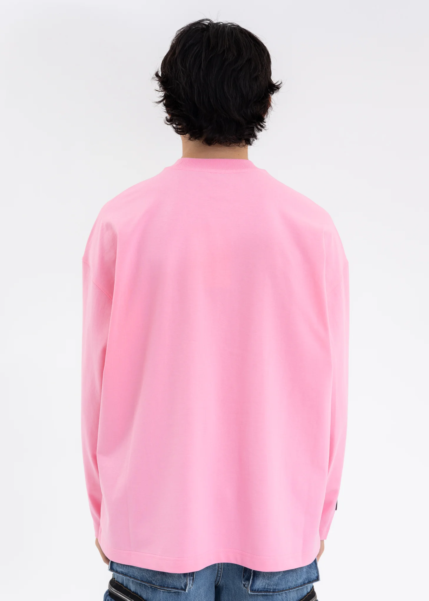 PINK WE11DONE CIRCLE LOGO LONG-SLEEVED T-SHIRT - Image 3