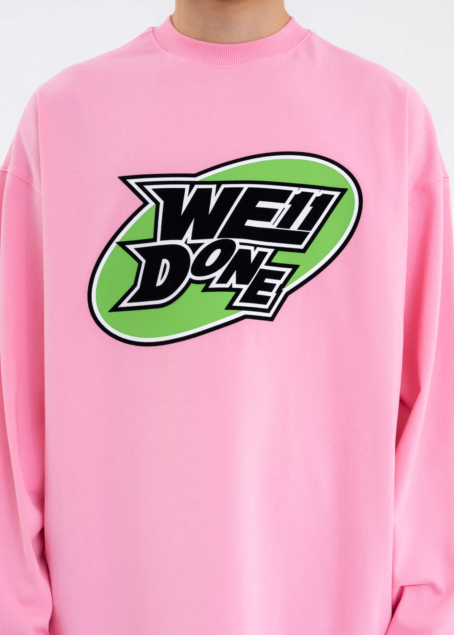 PINK WE11DONE CIRCLE LOGO LONG-SLEEVED T-SHIRT - Image 4