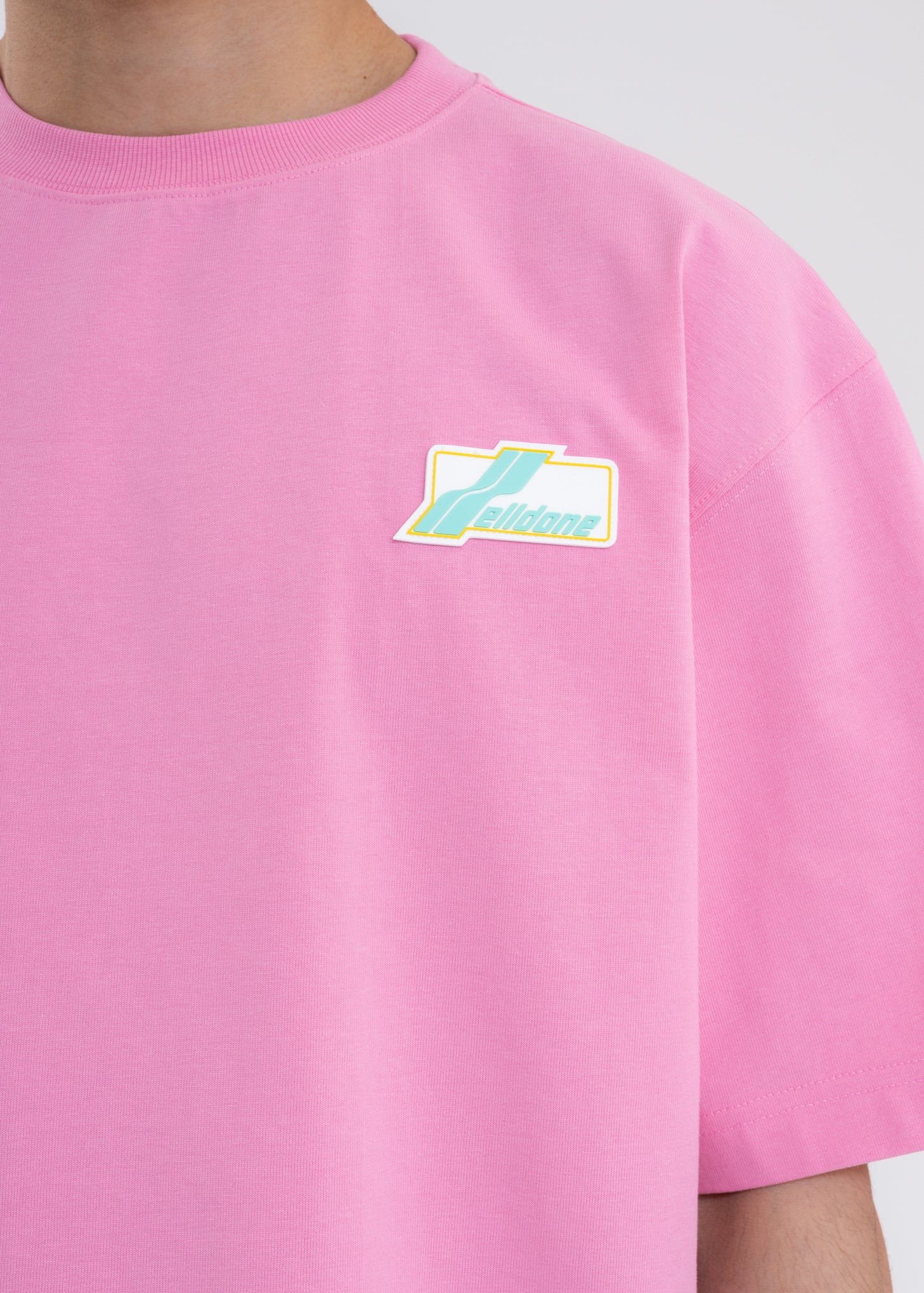 PINK WE11DONE LOGO T-SHIRT - Image 4