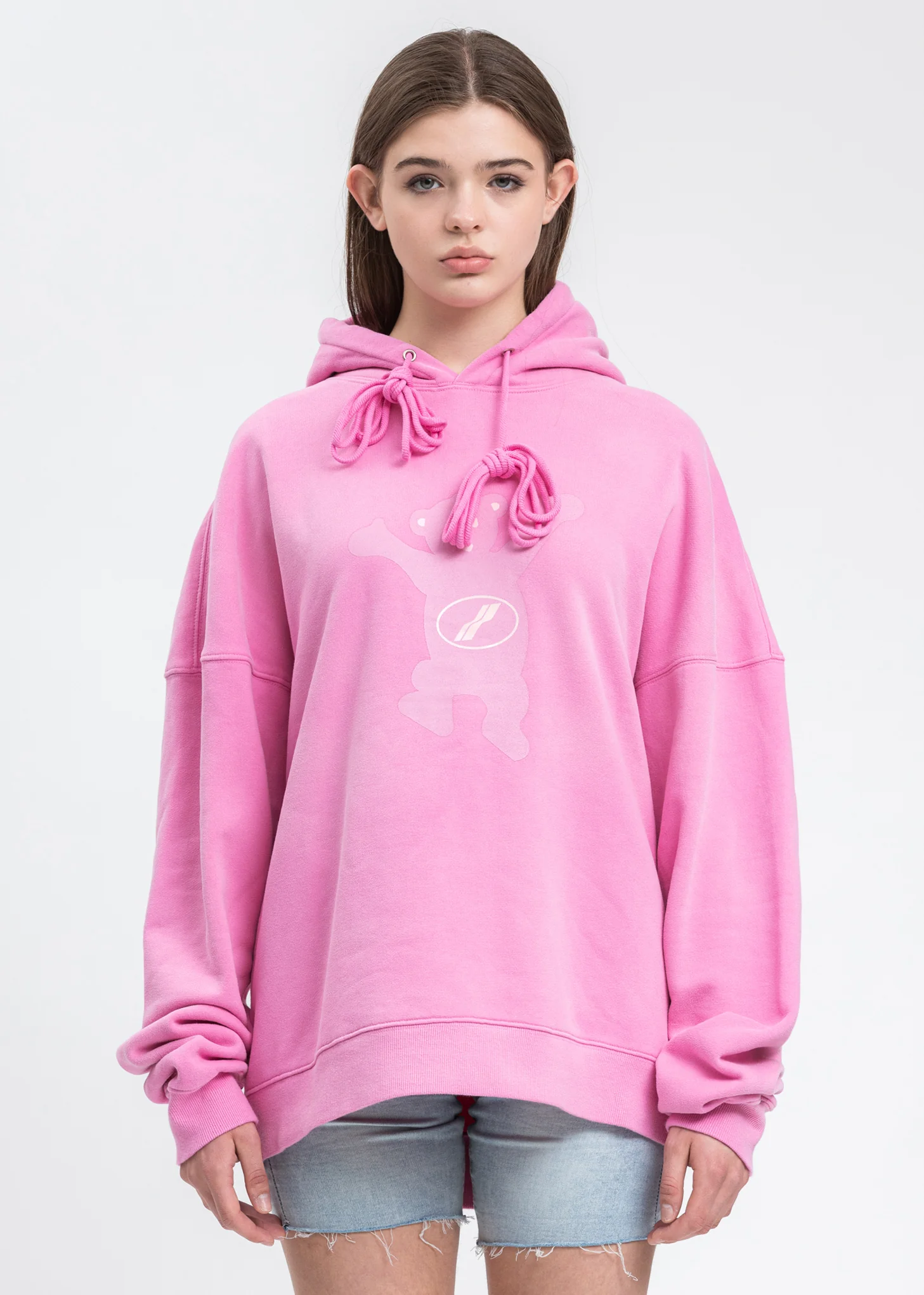 Pink We11done Teddy Hoodie
