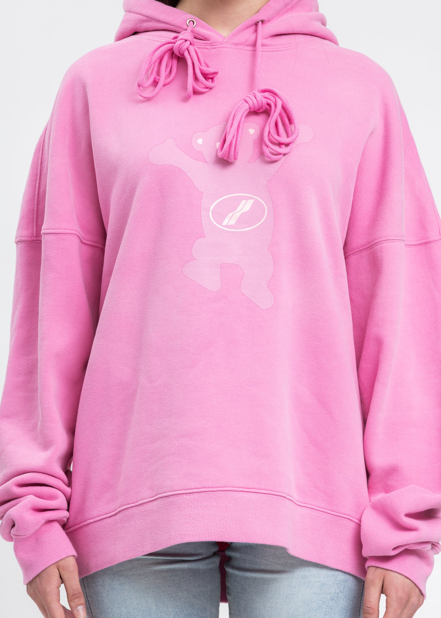 Pink We11done Teddy Hoodie - Image 4