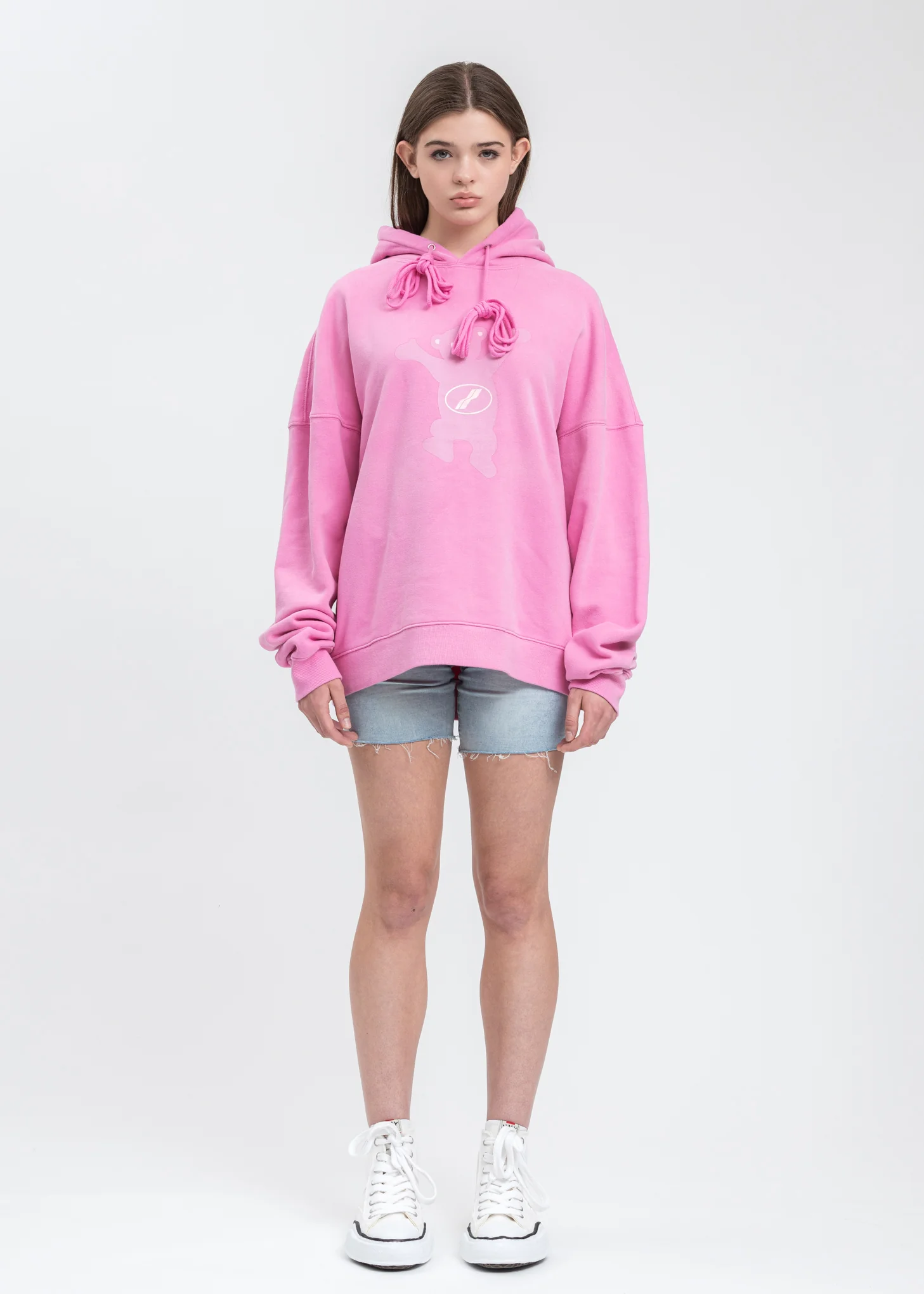 Pink We11done Teddy Hoodie - Image 5