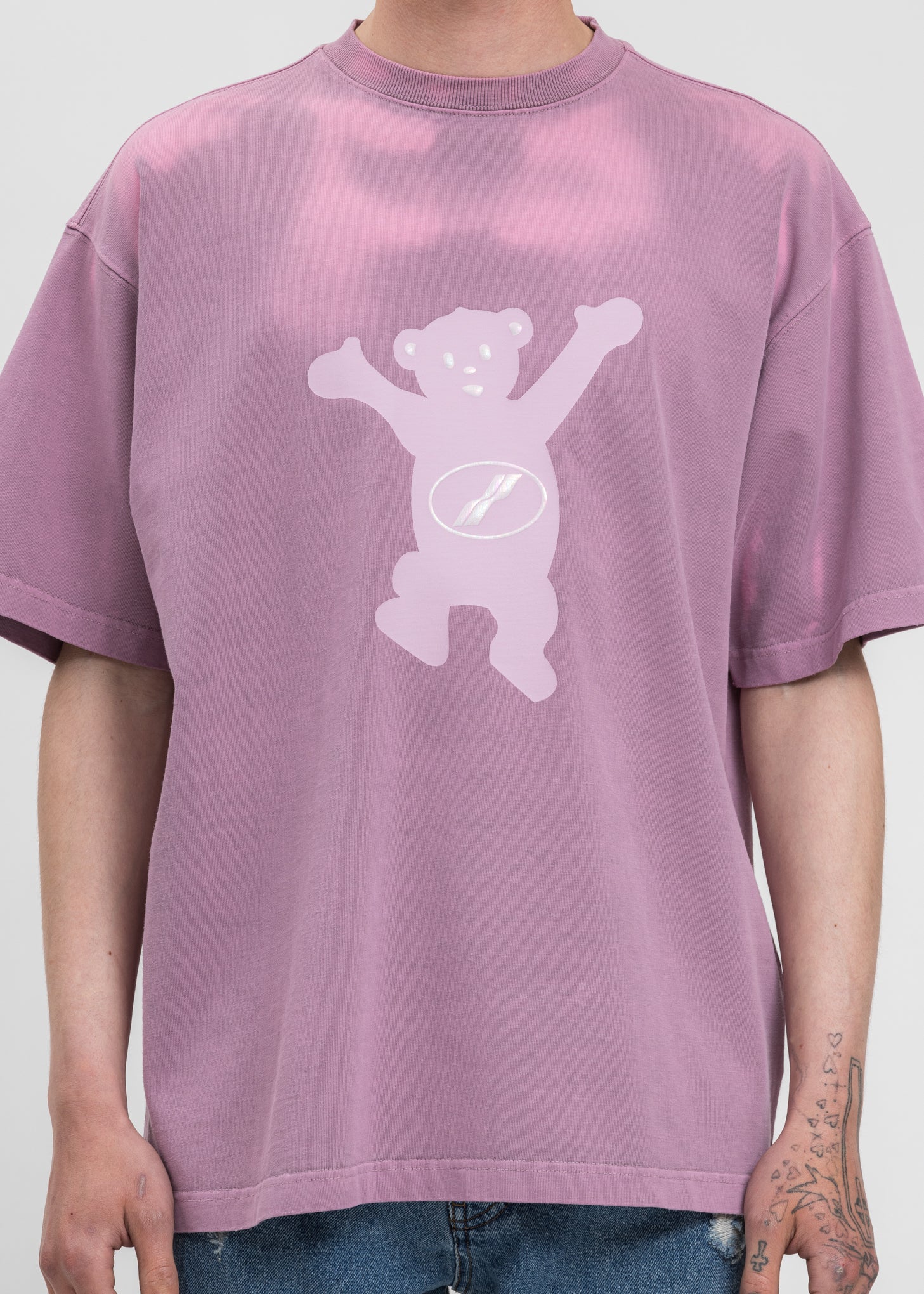 Pink WE11DONE Teddy T-Shirt (Thermo) - Image 4
