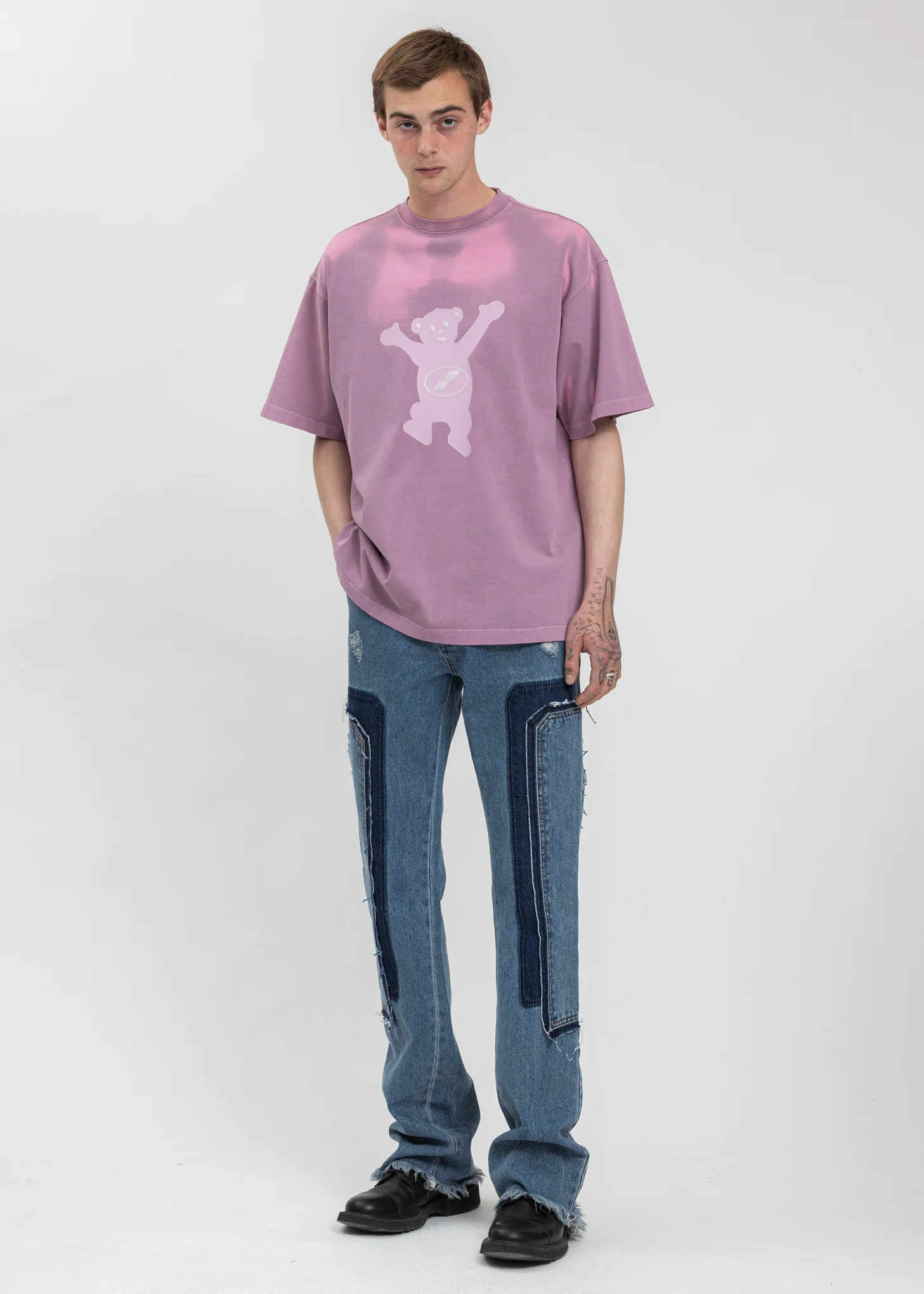 Pink WE11DONE Teddy T-Shirt (Thermo) - Image 5