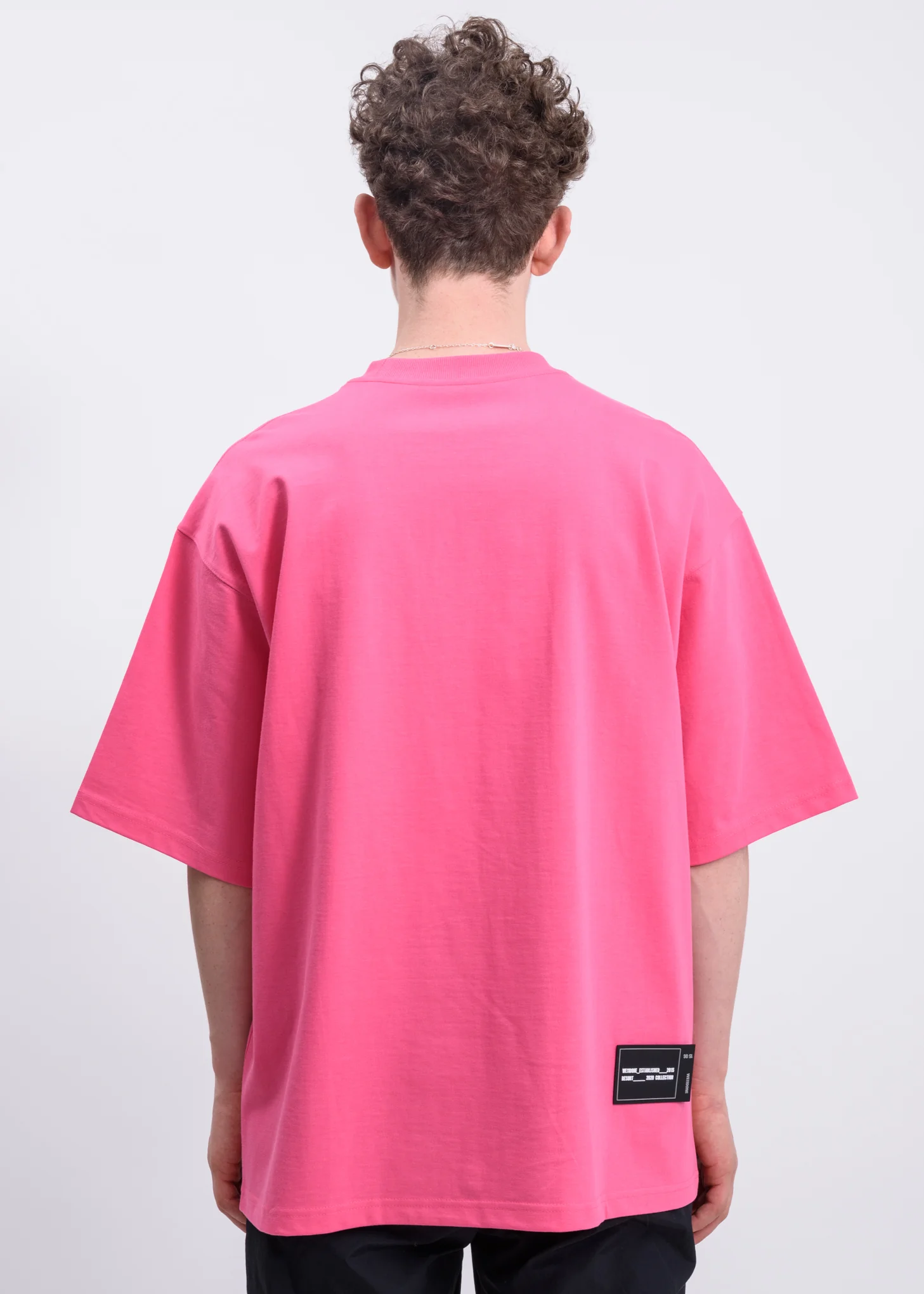Pink WELLDONE Front Logo T-Shirt - Image 2