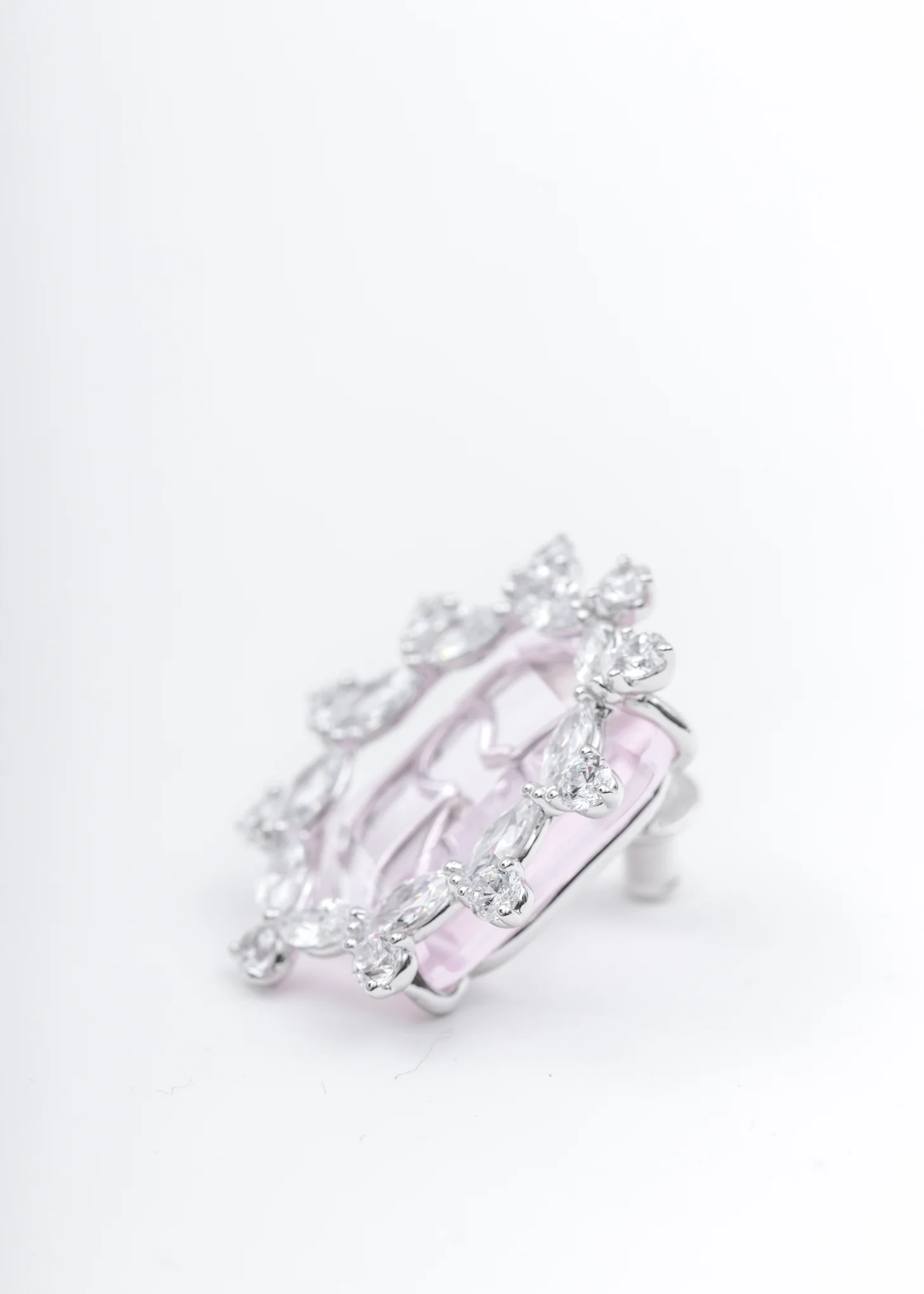 Pink Zircon Loop Earring - Image 4