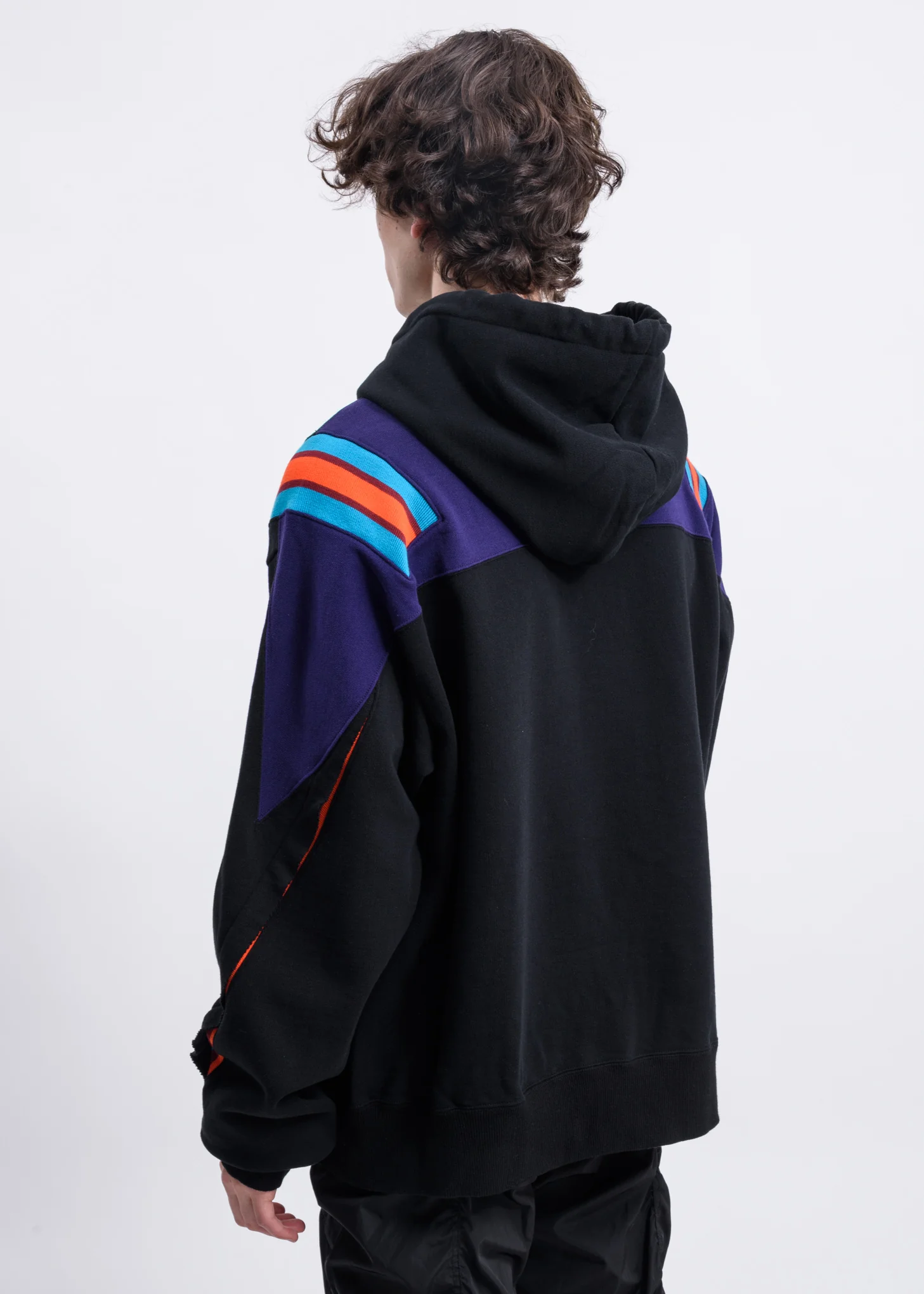 Black Ribbed Hoodie - Image 2