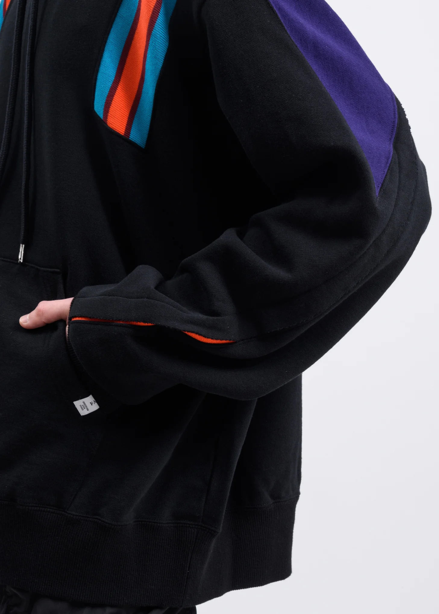 Black Ribbed Hoodie - Image 5