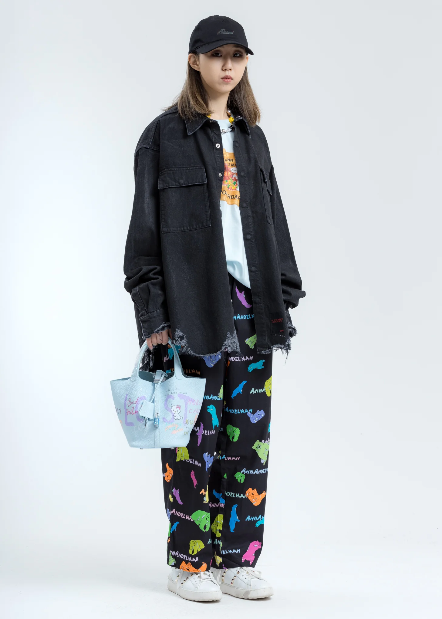 Black Multicolor Polar Bear Pants - Image 5