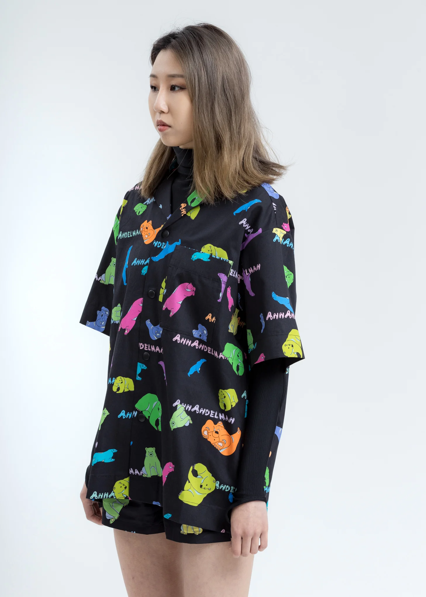 Black Multicolor Polar Bear Shirt - Image 3