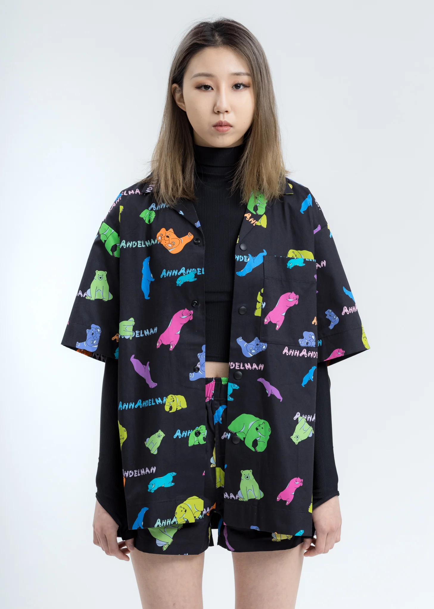 Black Multicolor Polar Bear Shirt - Image 4