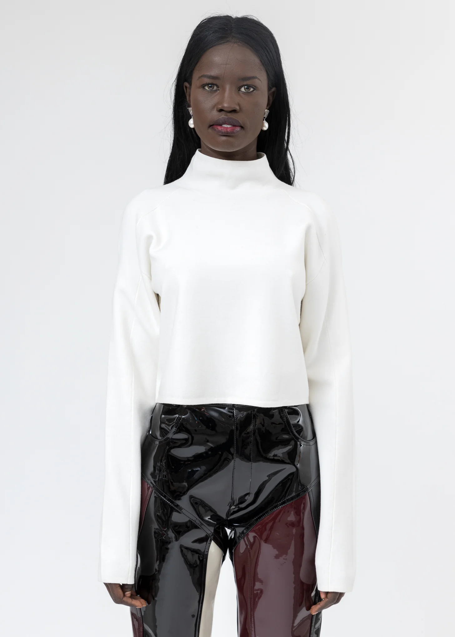 Porcelain Compact Wool Tank Turtleneck